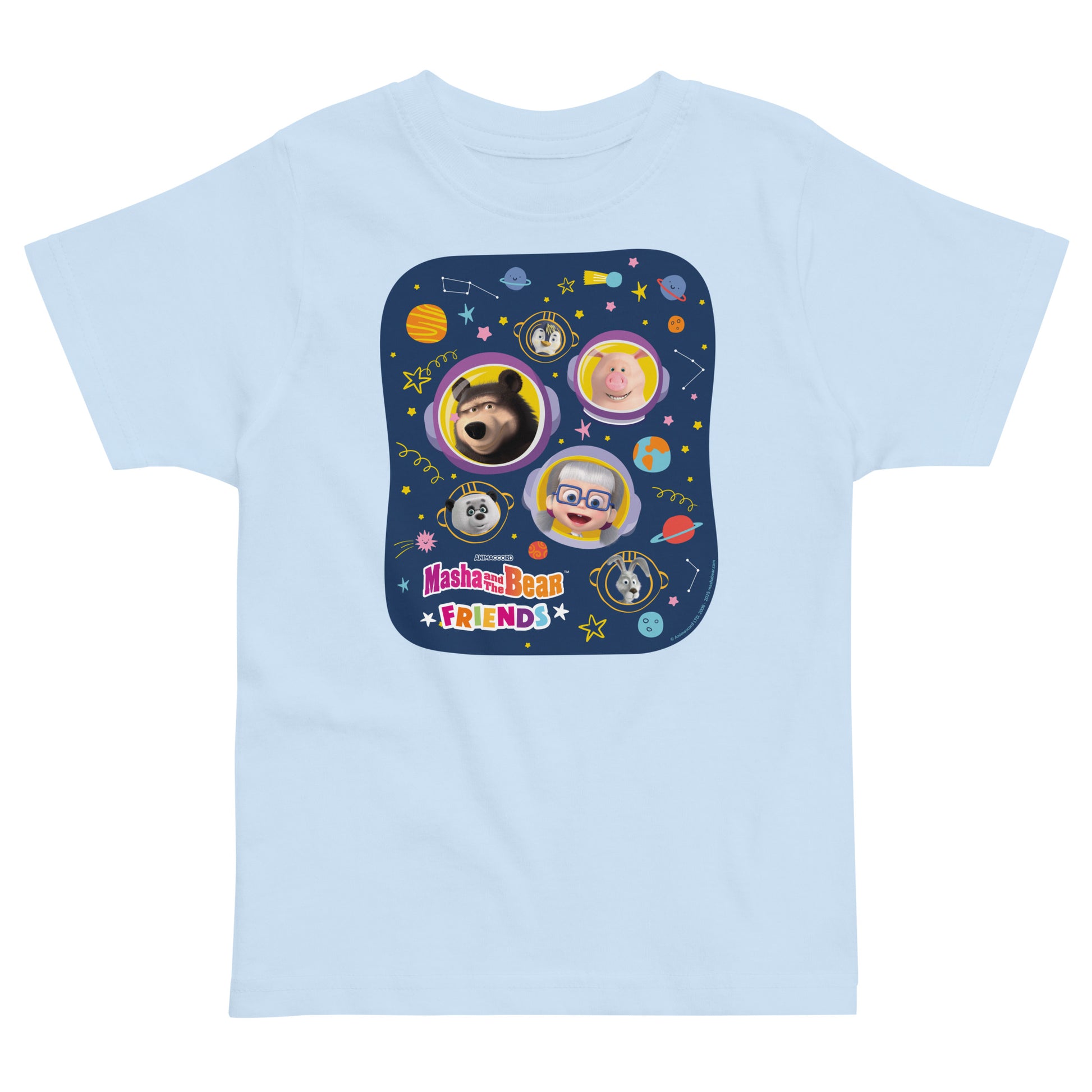 Masha and The Bear Friends Cosmic #3 Toddler Jersey T-shirt