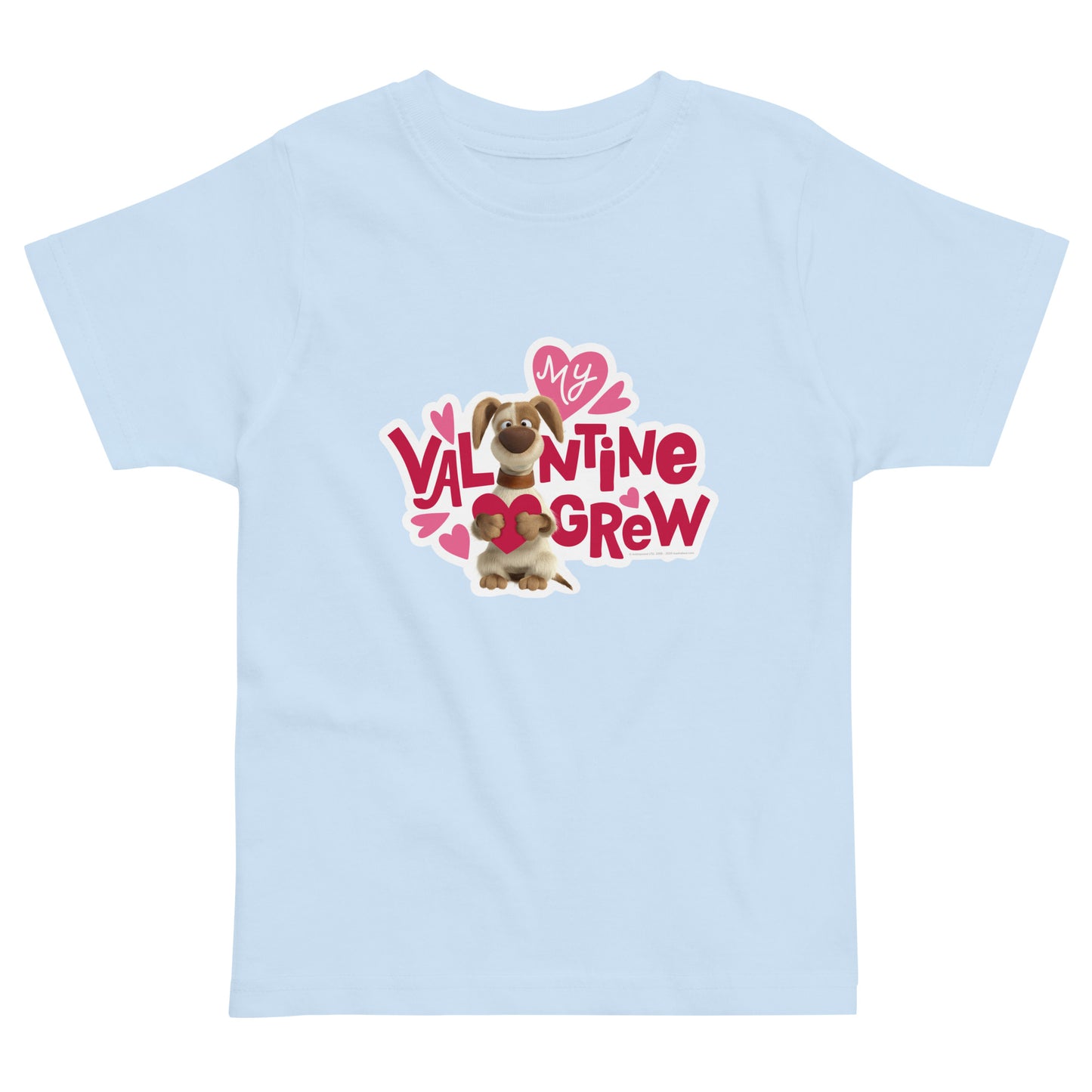 Masha and the Bear Friends Love Day Toddler jersey t-shirt Light Blue T-SHIRT