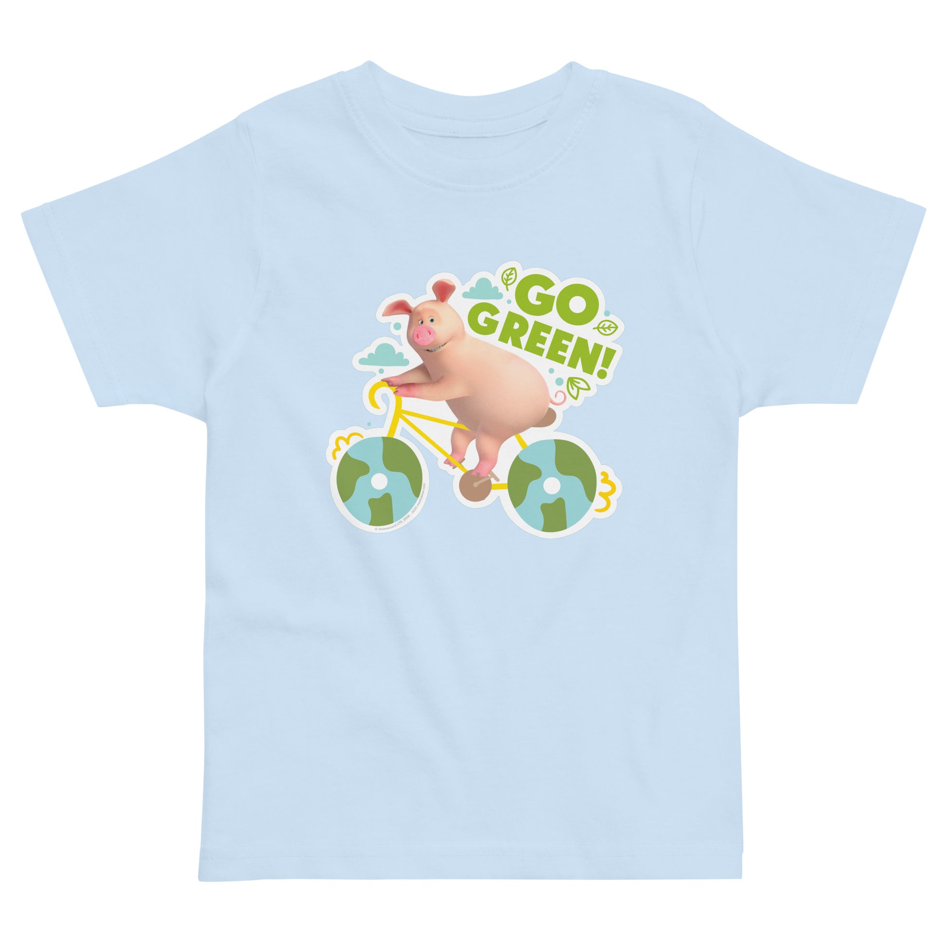 Masha and the Bear Friends Go Green! Toddler jersey t-shirt Light Blue T-SHIRT