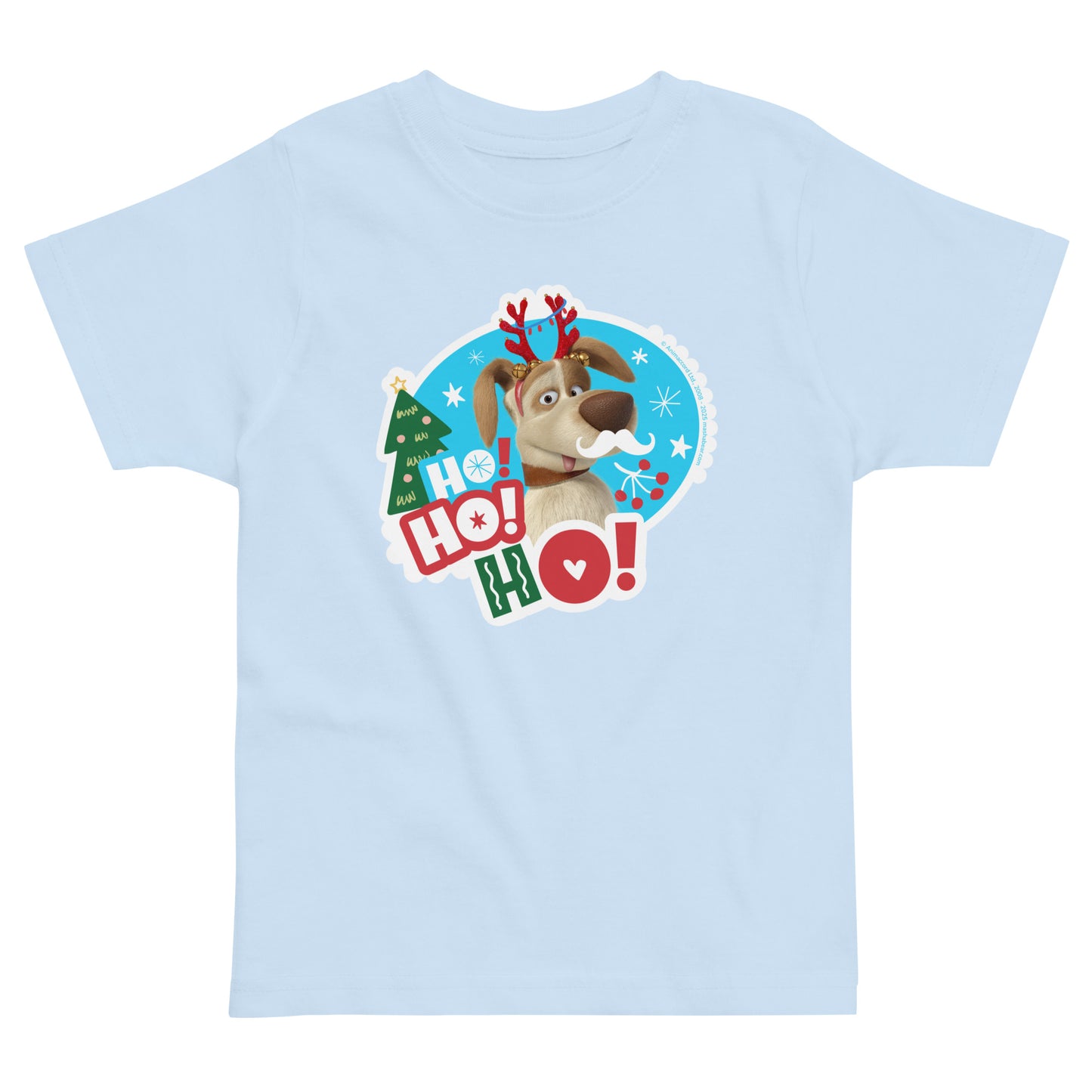 Masha and the Bear Friends Christmas Toddler jersey t-shirt Light Blue T-SHIRT