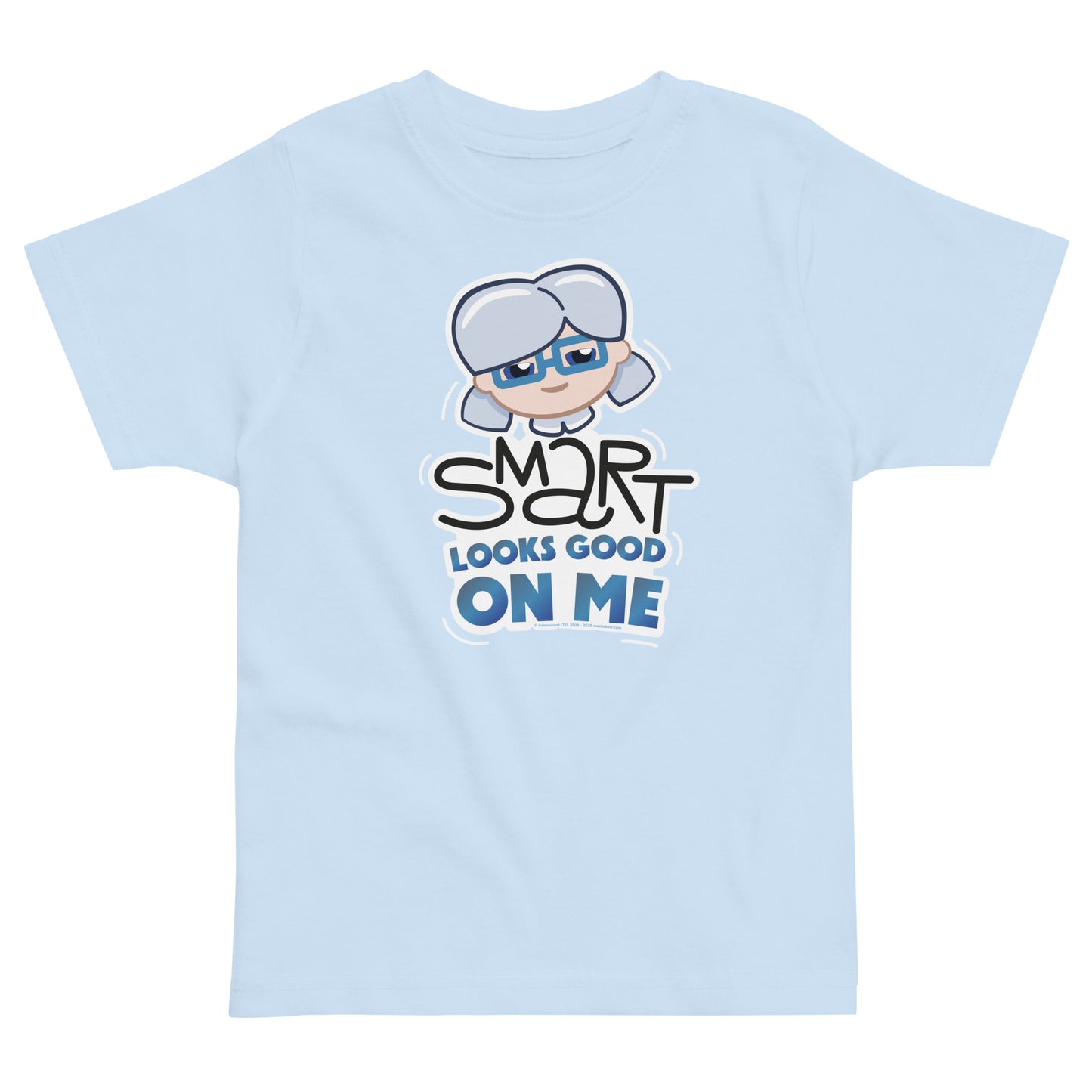 Masha and the Bear Friends: Emoji Toddler jersey t-shirt Light Blue T-SHIRT