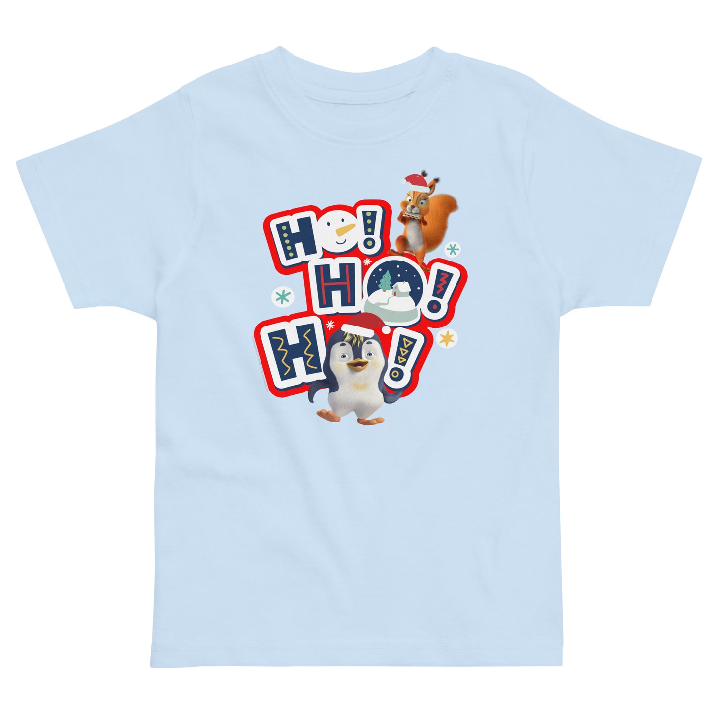 Masha and the Bear Friends Christmas Toddler Jersey T-shirt Light Blue T-SHIRT
