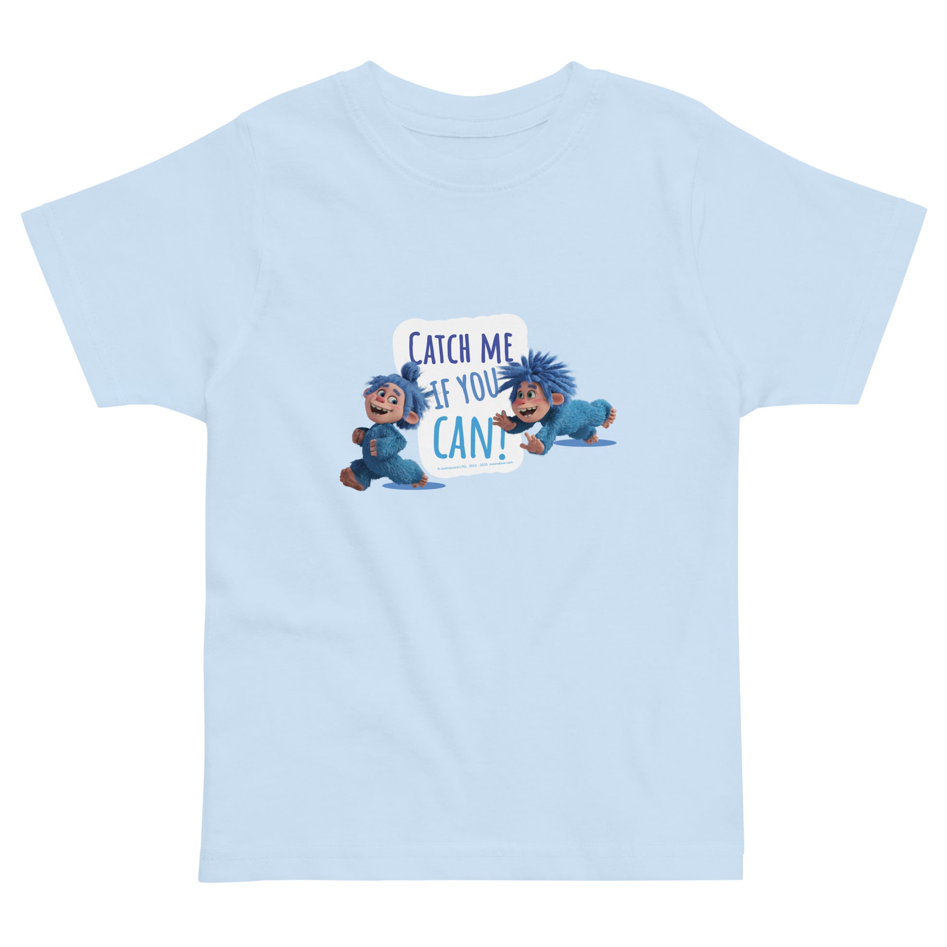 Masha and the Bear Friends Catch Me If You Can! Toddler Jersey T-shirt Light Blue T-SHIRT