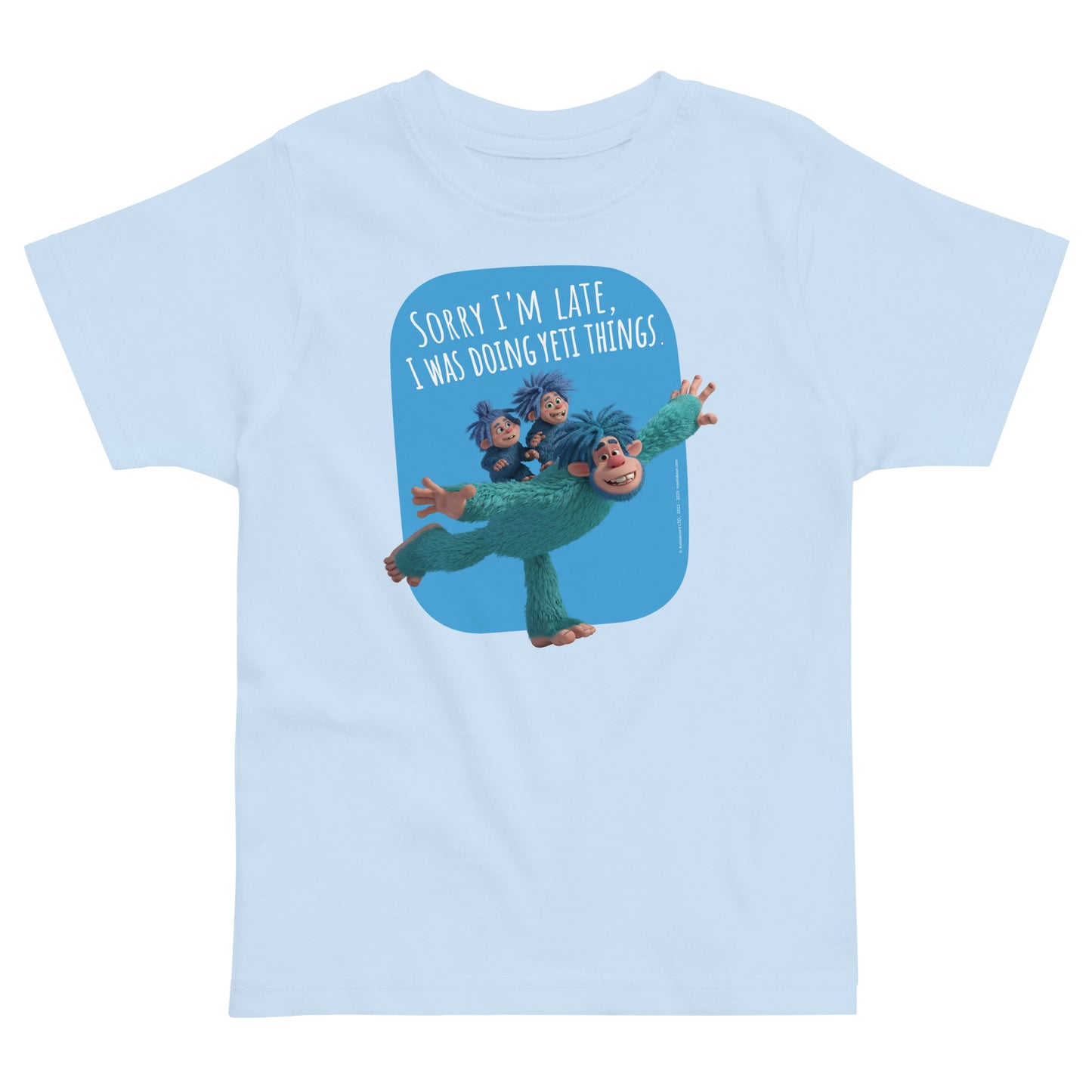 Masha and the Bear Friends Sorry I'm Late Toddler Jersey T-shirt Light Blue T-SHIRT