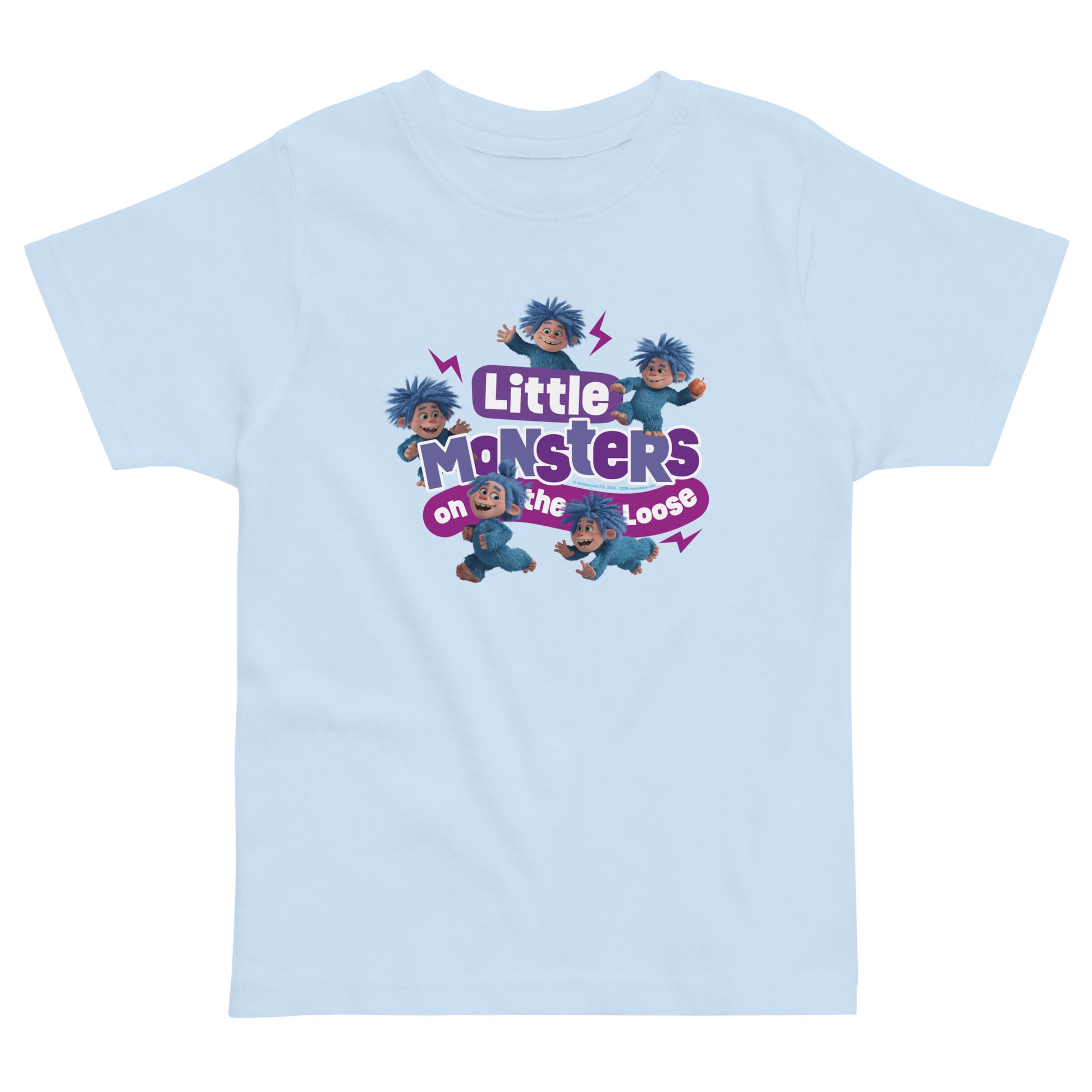 Masha and the Bear Friends Little Monsters Toddler Jersey T-shirt Light Blue T-SHIRT
