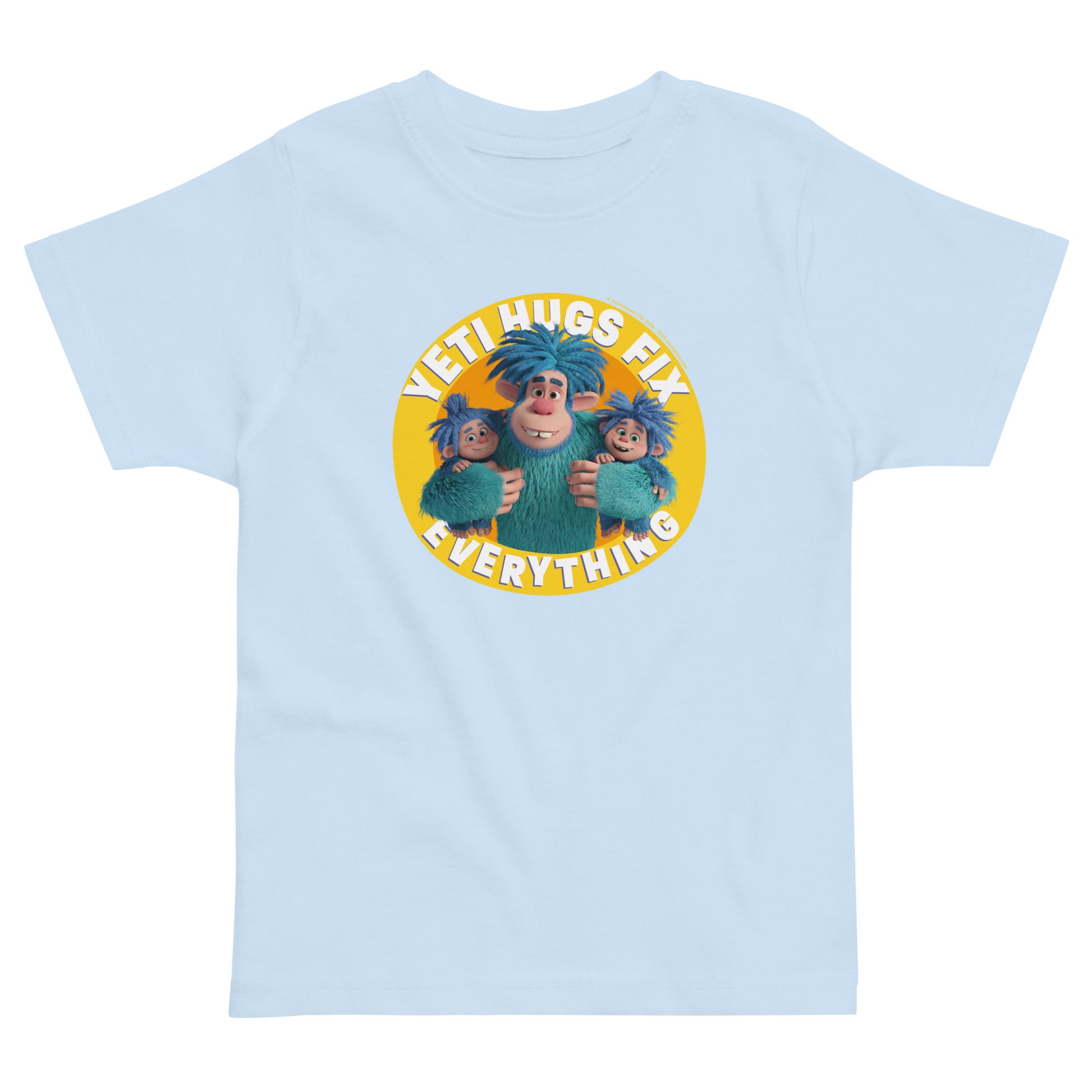 Masha and the Bear Friends Yeti HugsToddler Jersey T-shirt Light Blue T-SHIRT