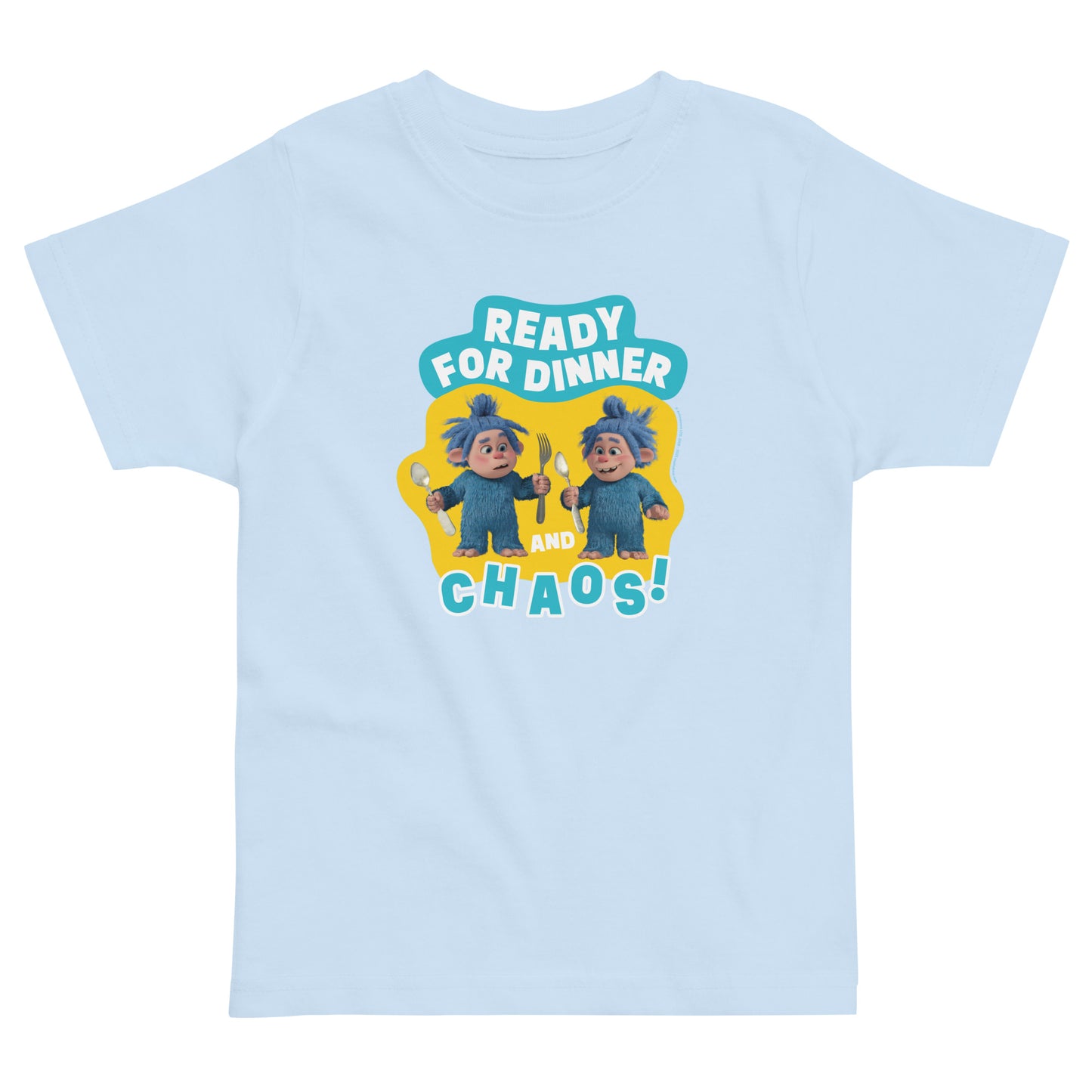 Masha and the Bear Friends Ready For Dinner Toddler Jersey T-Shirt Light Blue T-SHIRT