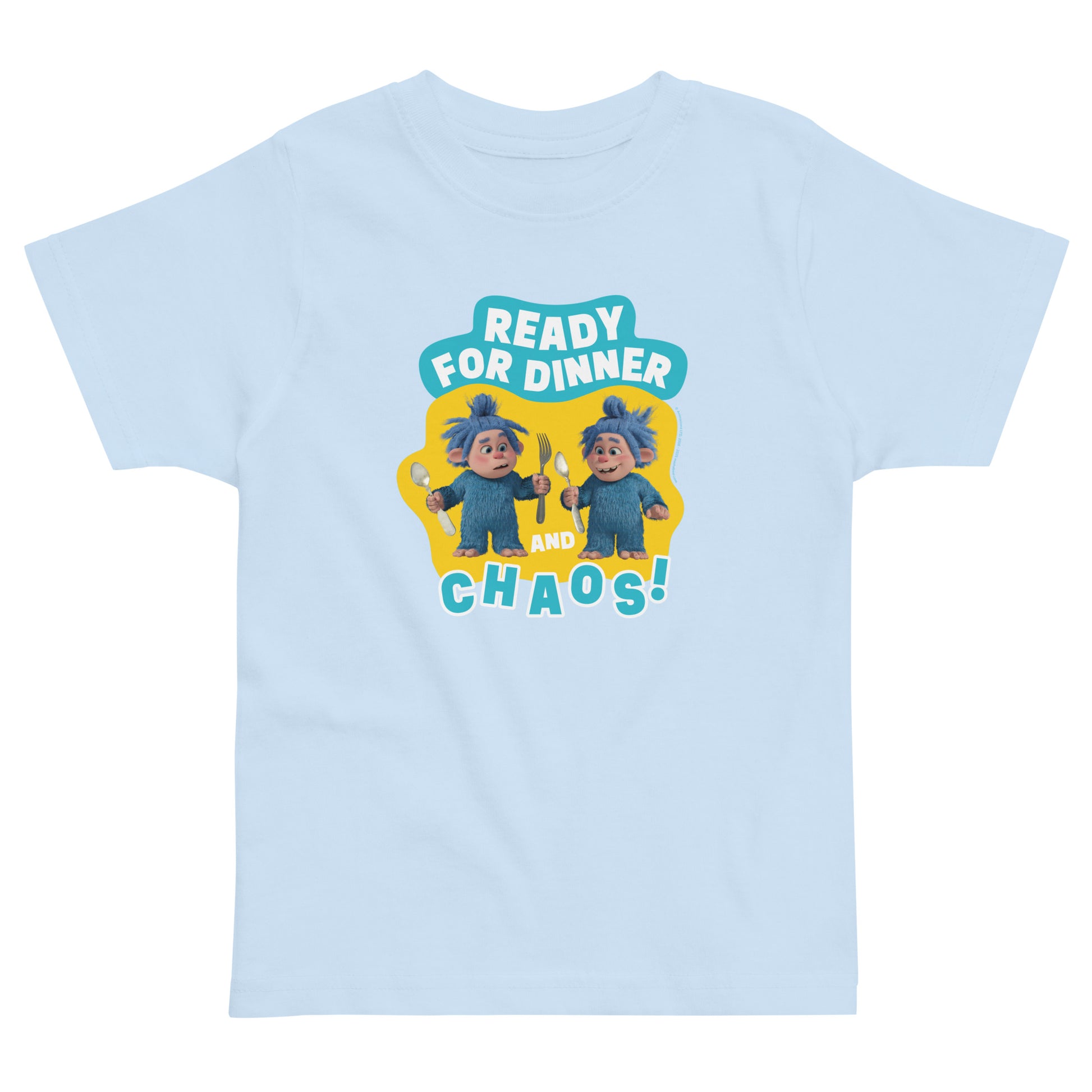 Masha and the Bear Friends Ready For Dinner Toddler Jersey T-Shirt Light Blue T-SHIRT