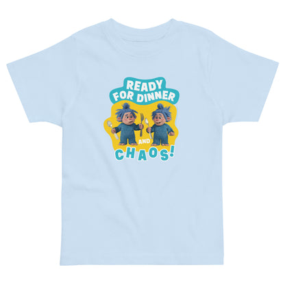 Masha and the Bear Friends Ready For Dinner Toddler Jersey T-Shirt Light Blue T-SHIRT