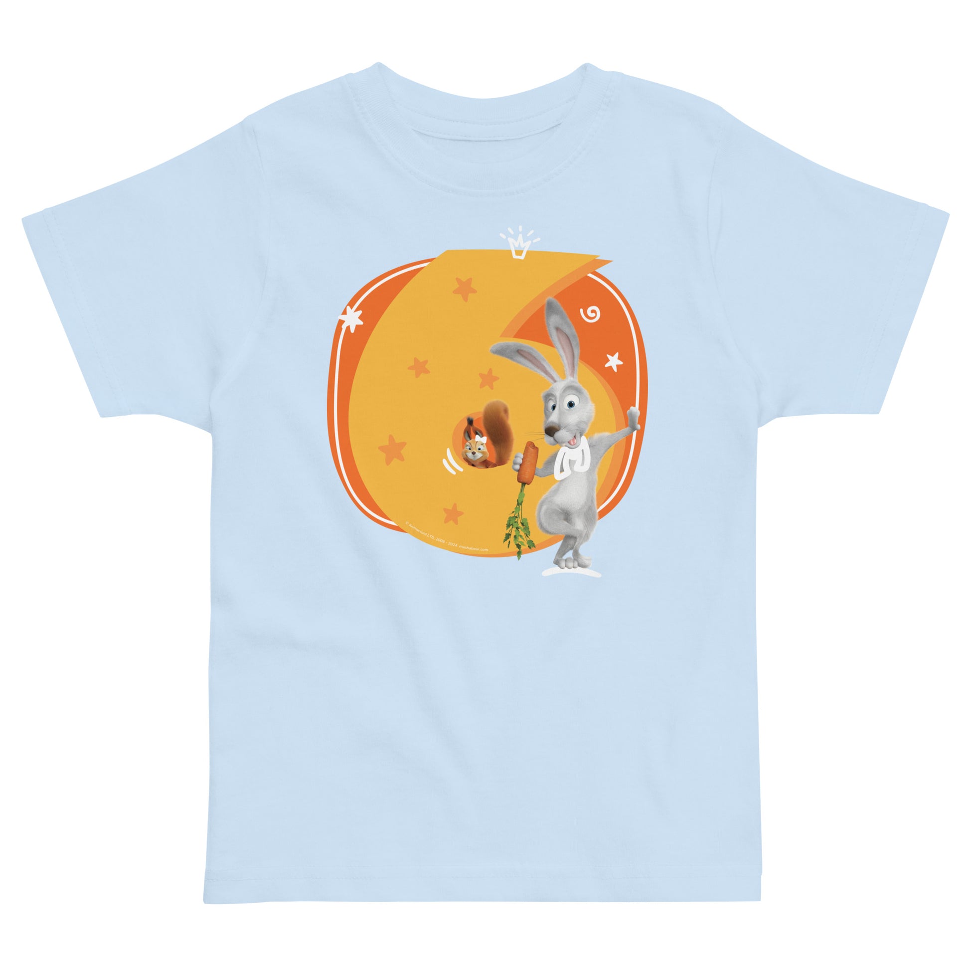 Masha and the Bear Friends Toddler Jersey 6 Years T-shirt Light Blue