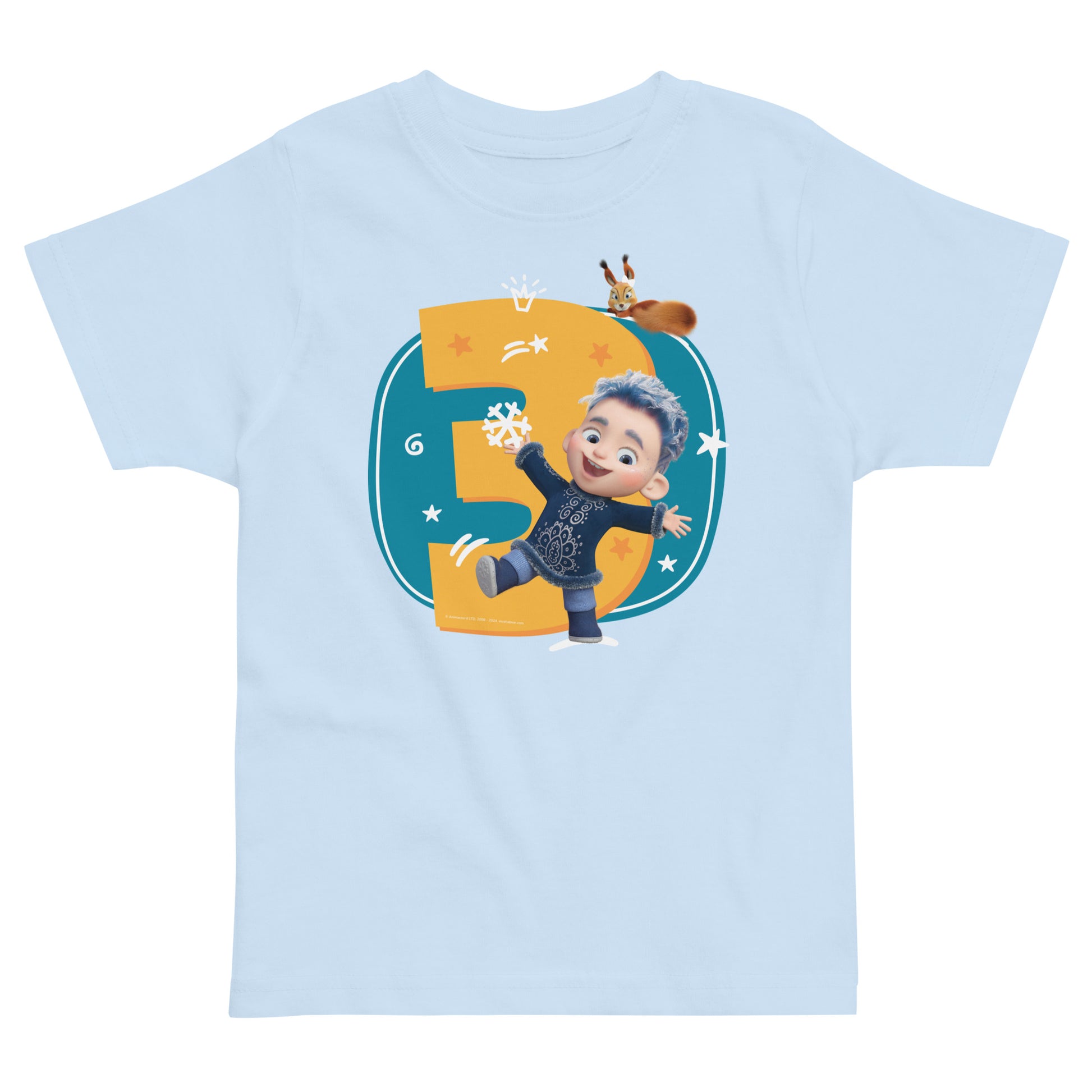 Masha and the Bear Friends Toddler Jersey 3 Years T-shirt Light Blue