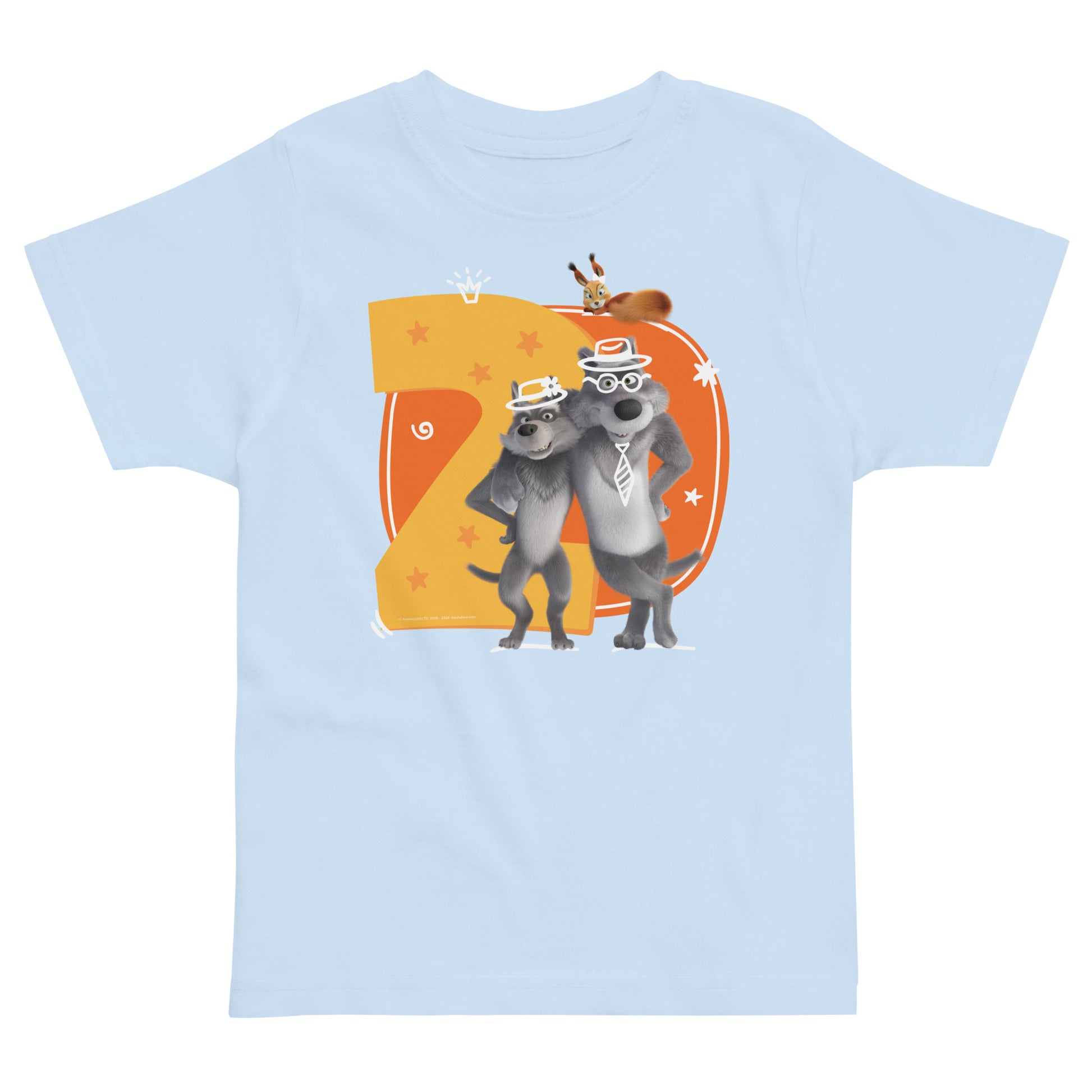 Masha and the Bear Friends Toddler Jersey 2 Years T-shirt Light Blue