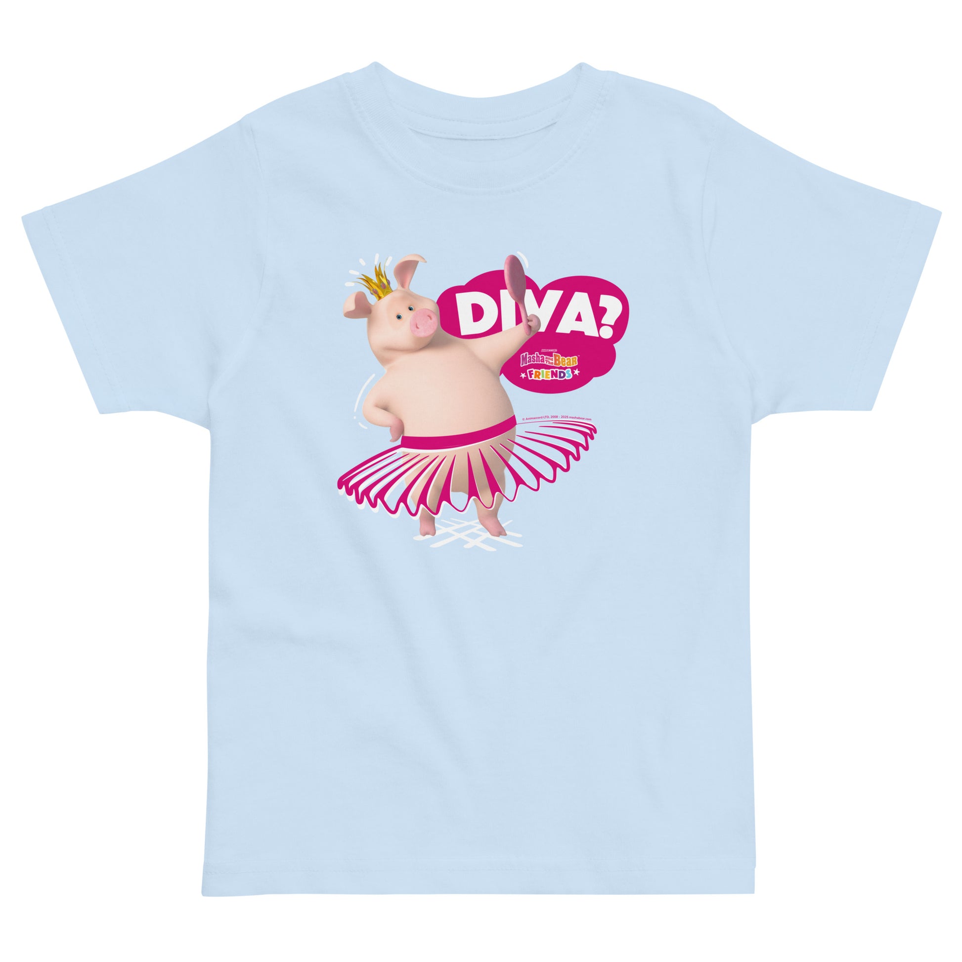 Masha and the Bear Friends Toddler Jersey Diva? T-shirt Light Blue