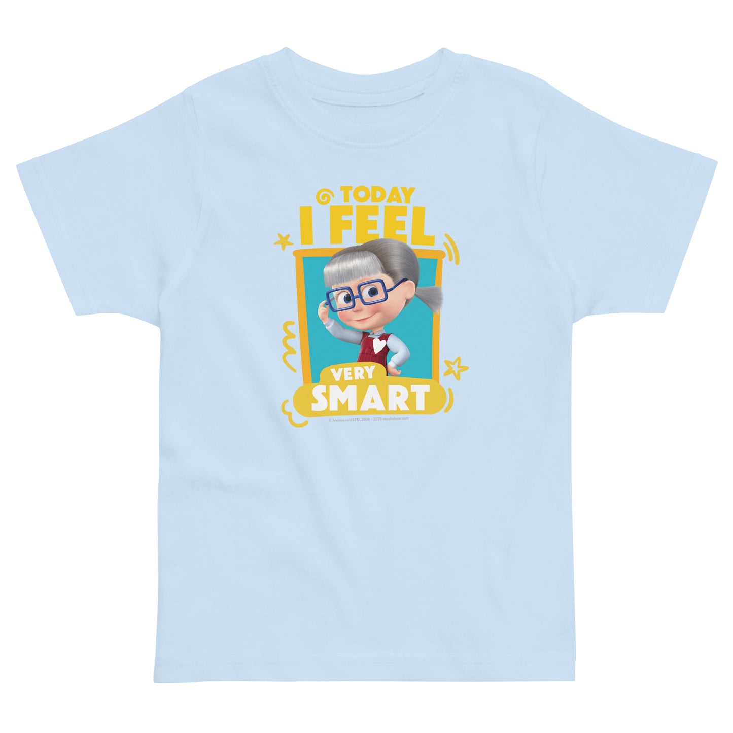 Masha and the Bear Friends Toddler Jersey Smart T-shirt Light Blue