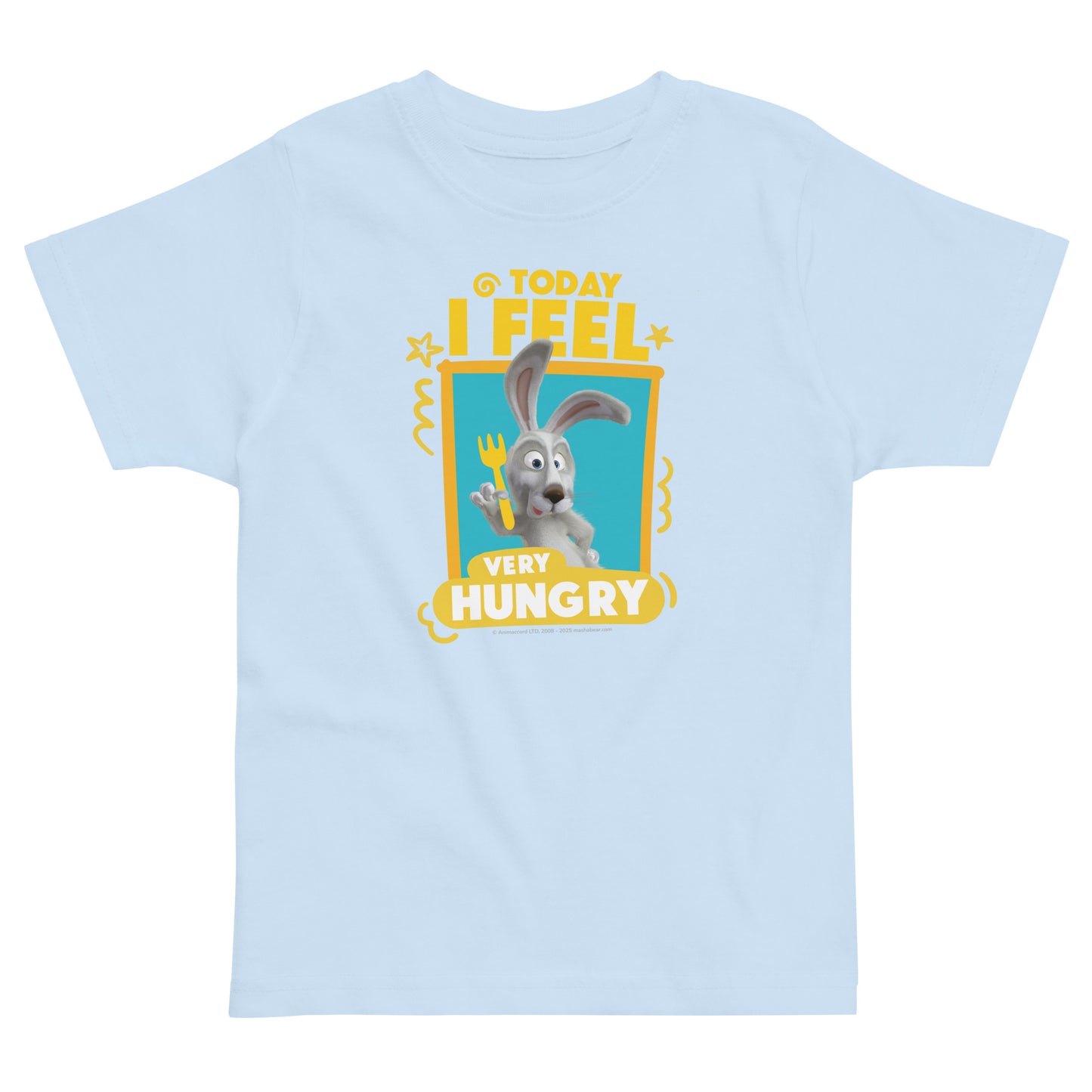 Masha and the Bear Friends Toddler Jersey Hungry T-shirt Light Blue