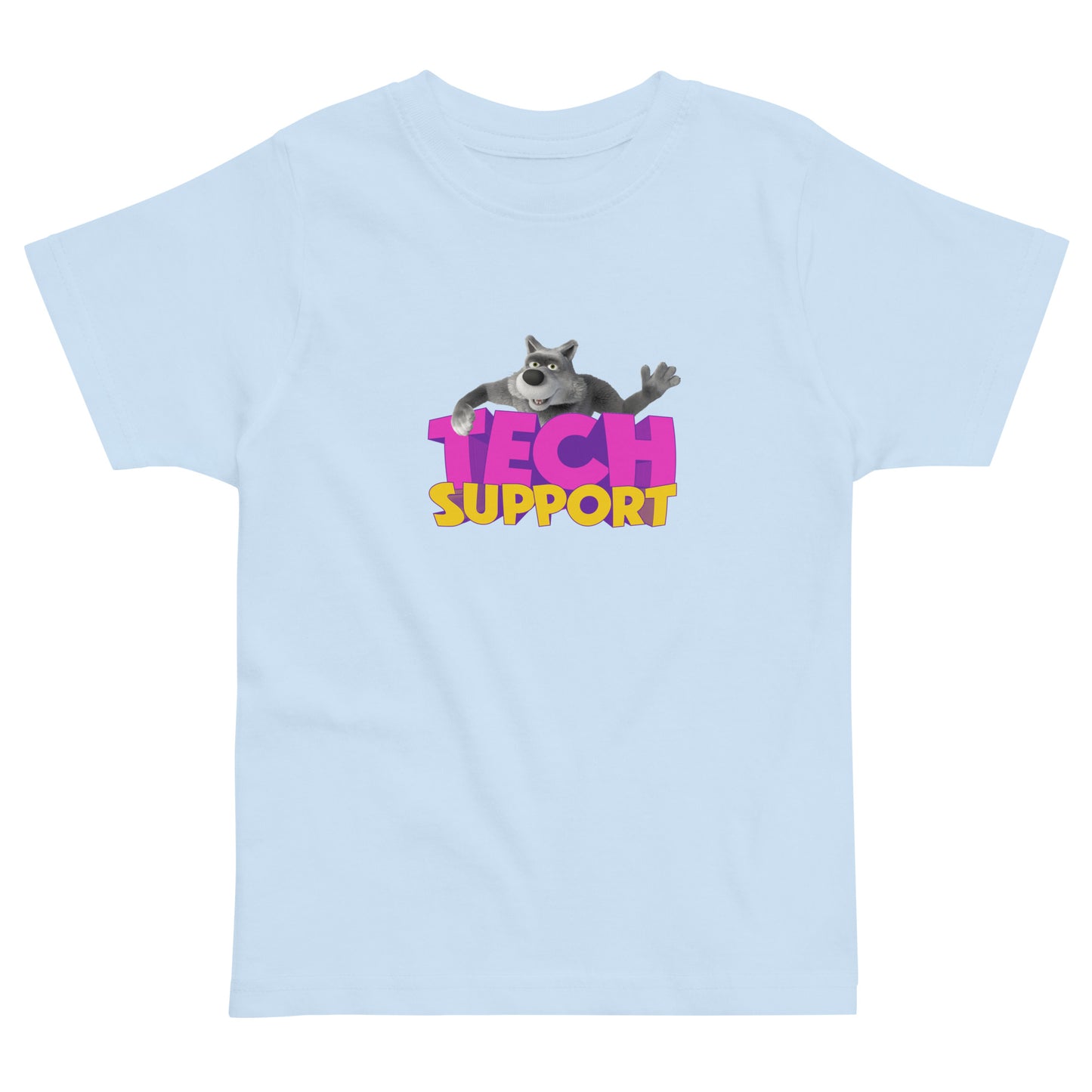 Masha and the Bear Friends Toddler Jersey Tech Support T-shirt Light Blue