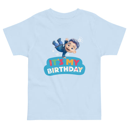 Masha and the Bear Friends Toddler Jersey Birthday #3 T-shirt Light Blue