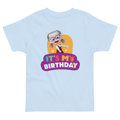 Masha and the Bear Friends Toddler Jersey Birthday #4 T-shirt Light Blue
