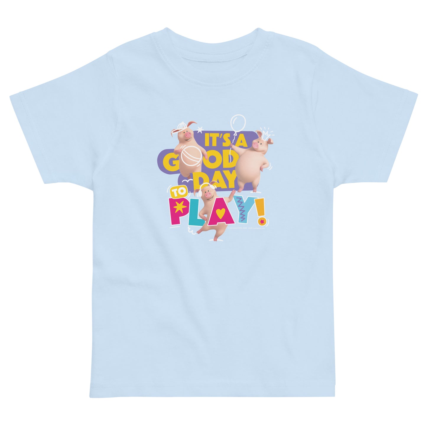 Masha and the Bear Friends Toddler Jersey Good Day To Play T-shirt Light Blue