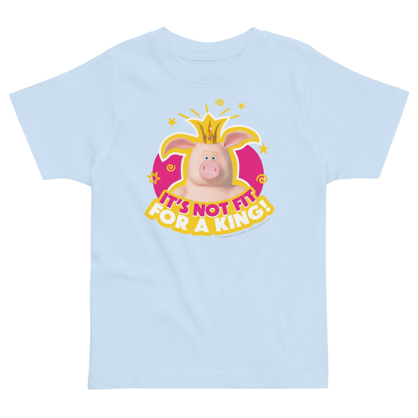 Masha and the Bear Friends Toddler Jersey The King T-shirt Light Blue