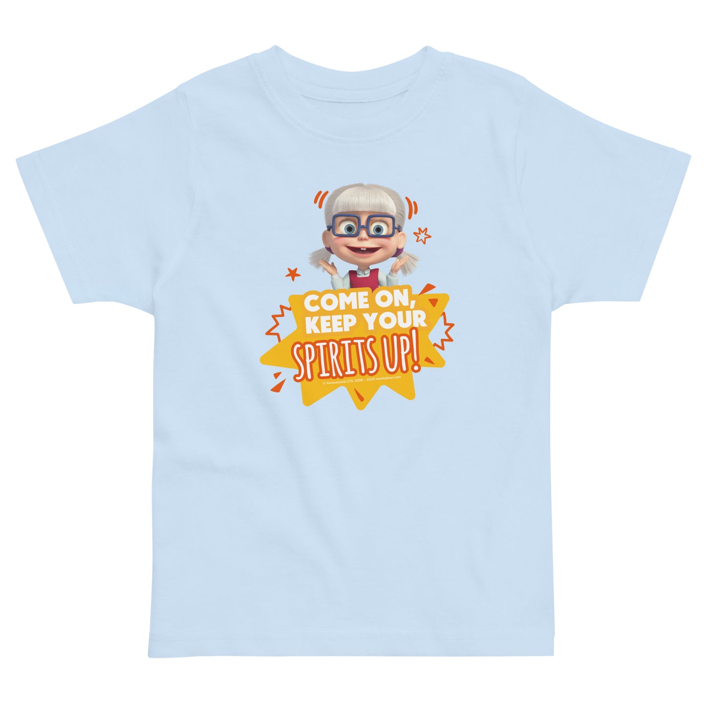 Masha and the Bear Friends Toddler Jersey Spirits Up! T-shirt Light Blue