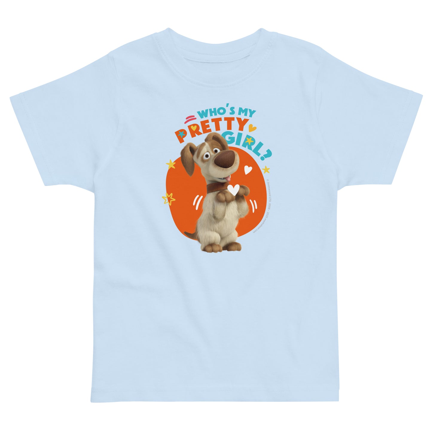Masha and the Bear Friends Toddler Jersey Pretty Girl T-shirt Light Blue