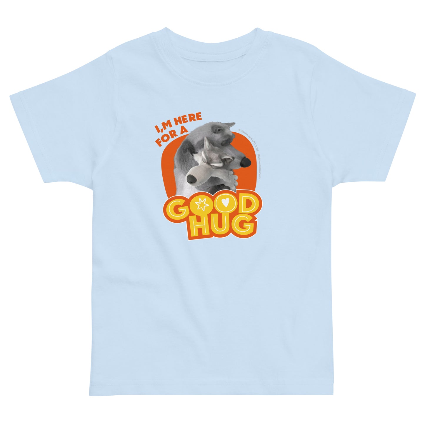 Masha and the Bear Friends Toddler Jersey Good Hug #2 T-shirt Light Blue