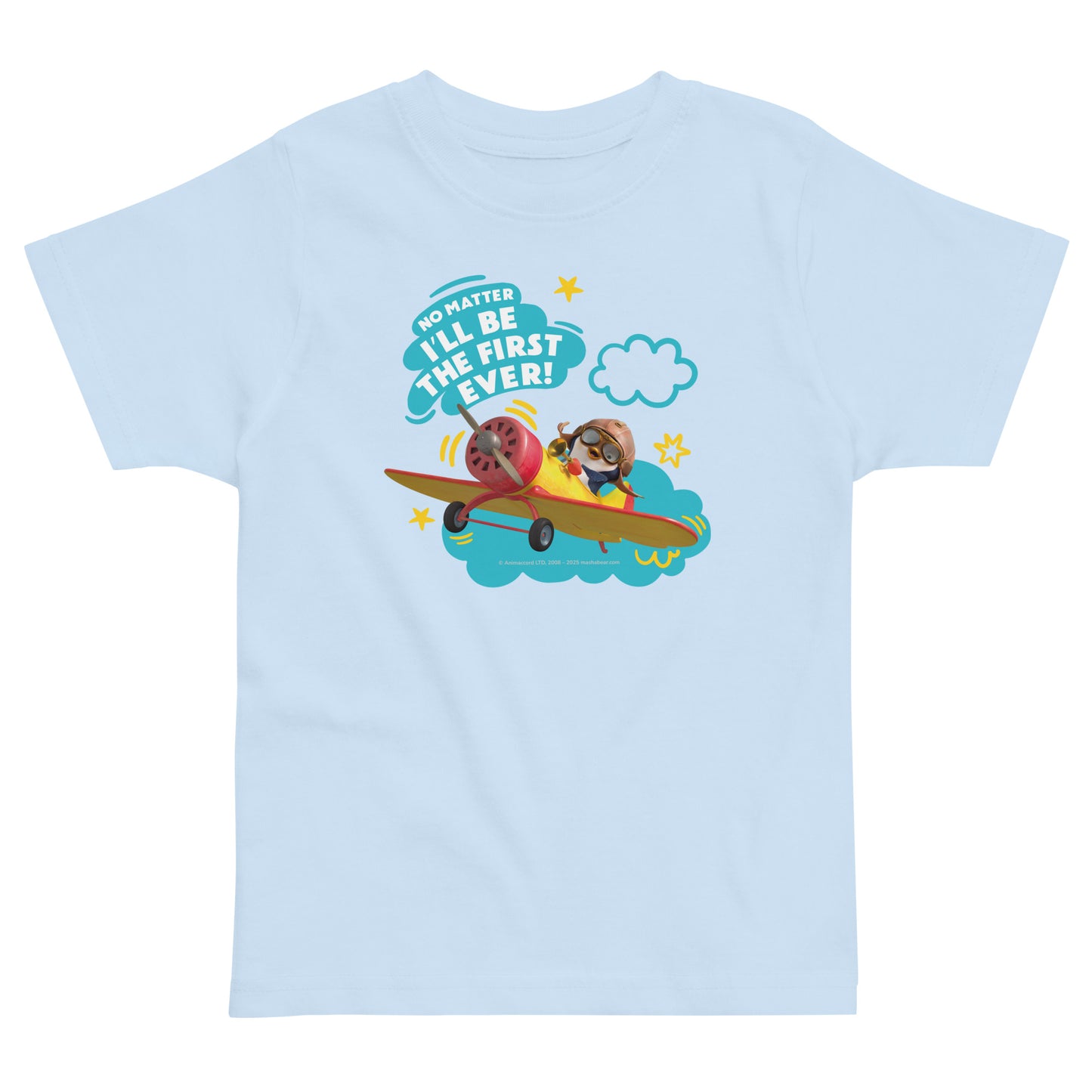 Masha and the Bear Friends Toddler Jersey Be The First T-shirt Light Blue