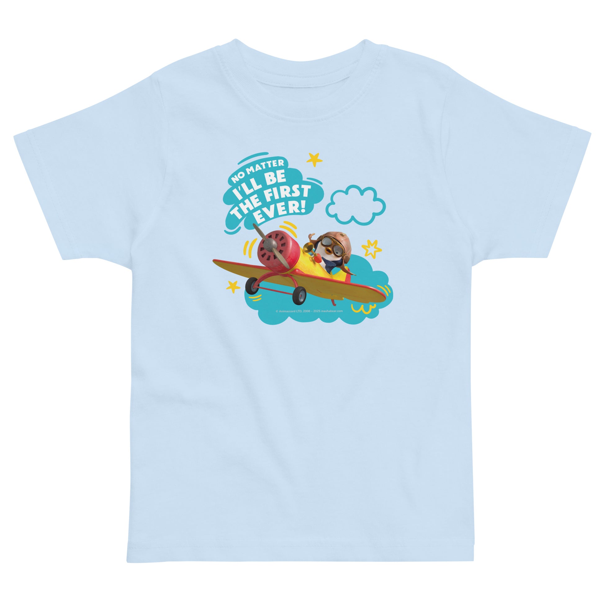 Masha and the Bear Friends Toddler Jersey Be The First T-shirt Light Blue