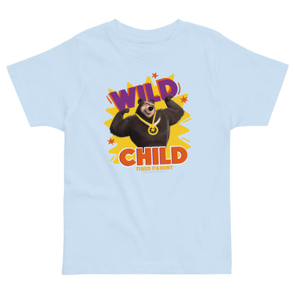 Masha and the Bear Friends Toddler Jersey Wild Child T-shirt Light Blue
