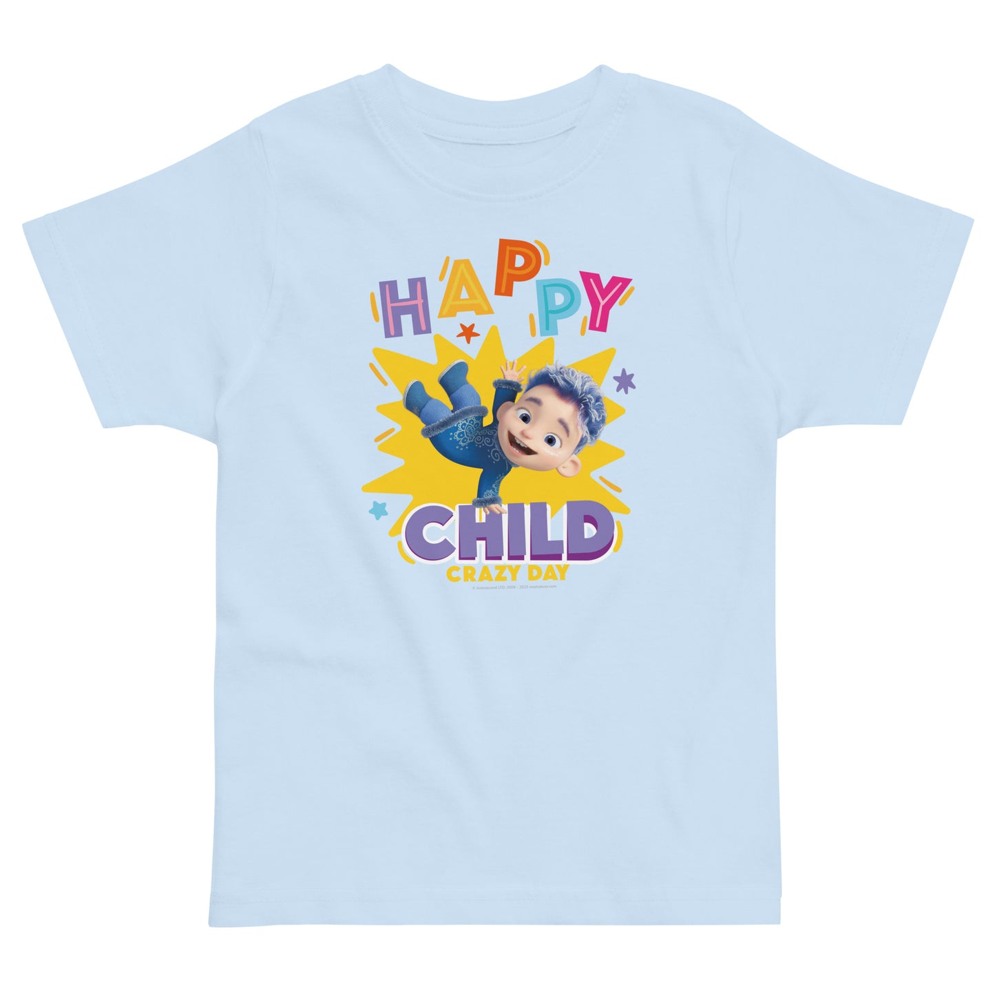 Masha and the Bear Friends Toddler Jersey Happy Child #2 T-shirt Light Blue