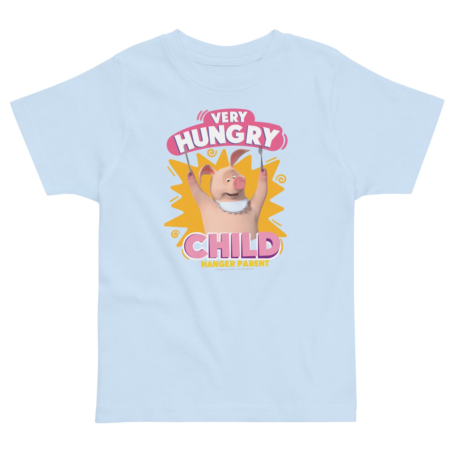Masha and the Bear Friends Toddler Jersey Hungry Child T-shirt Light Blue