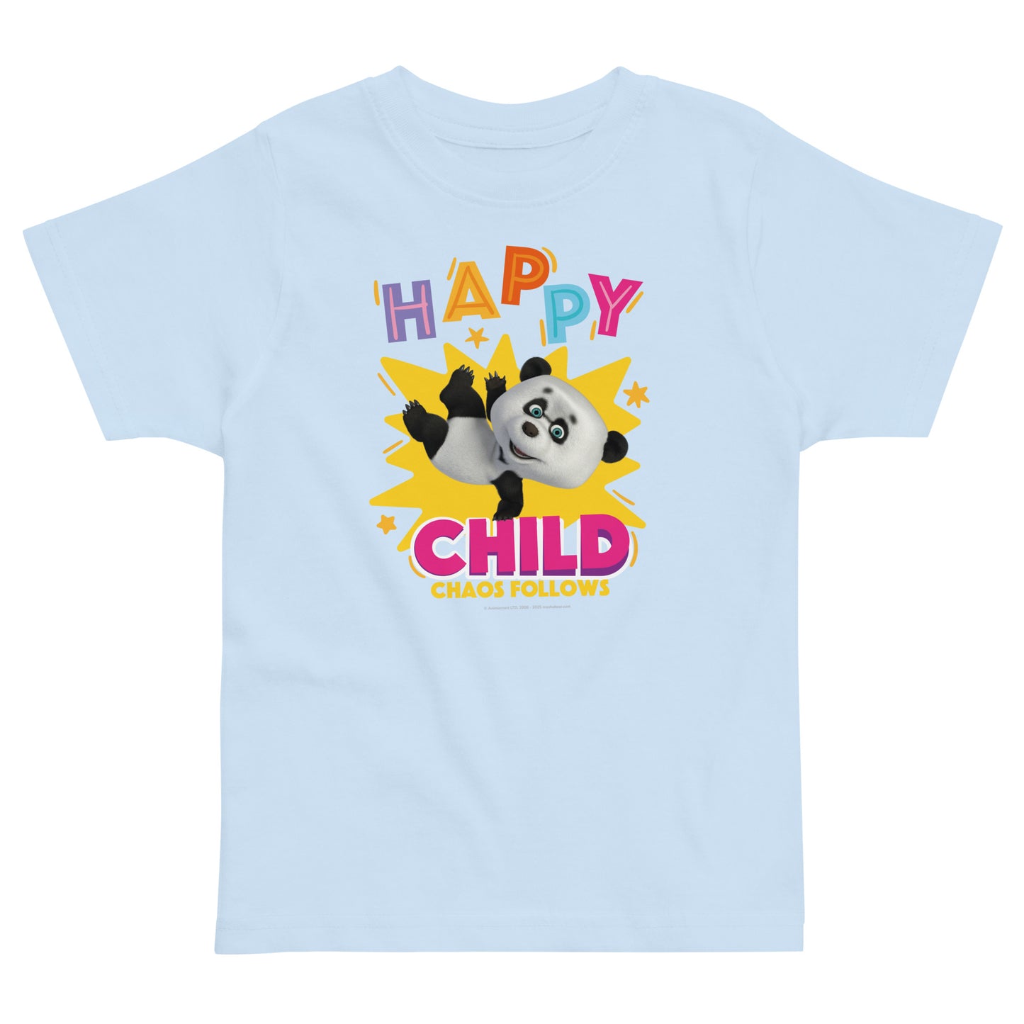 Masha and the Bear Friends Toddler Jersey Happy Child #1 T-shirt Light Blue