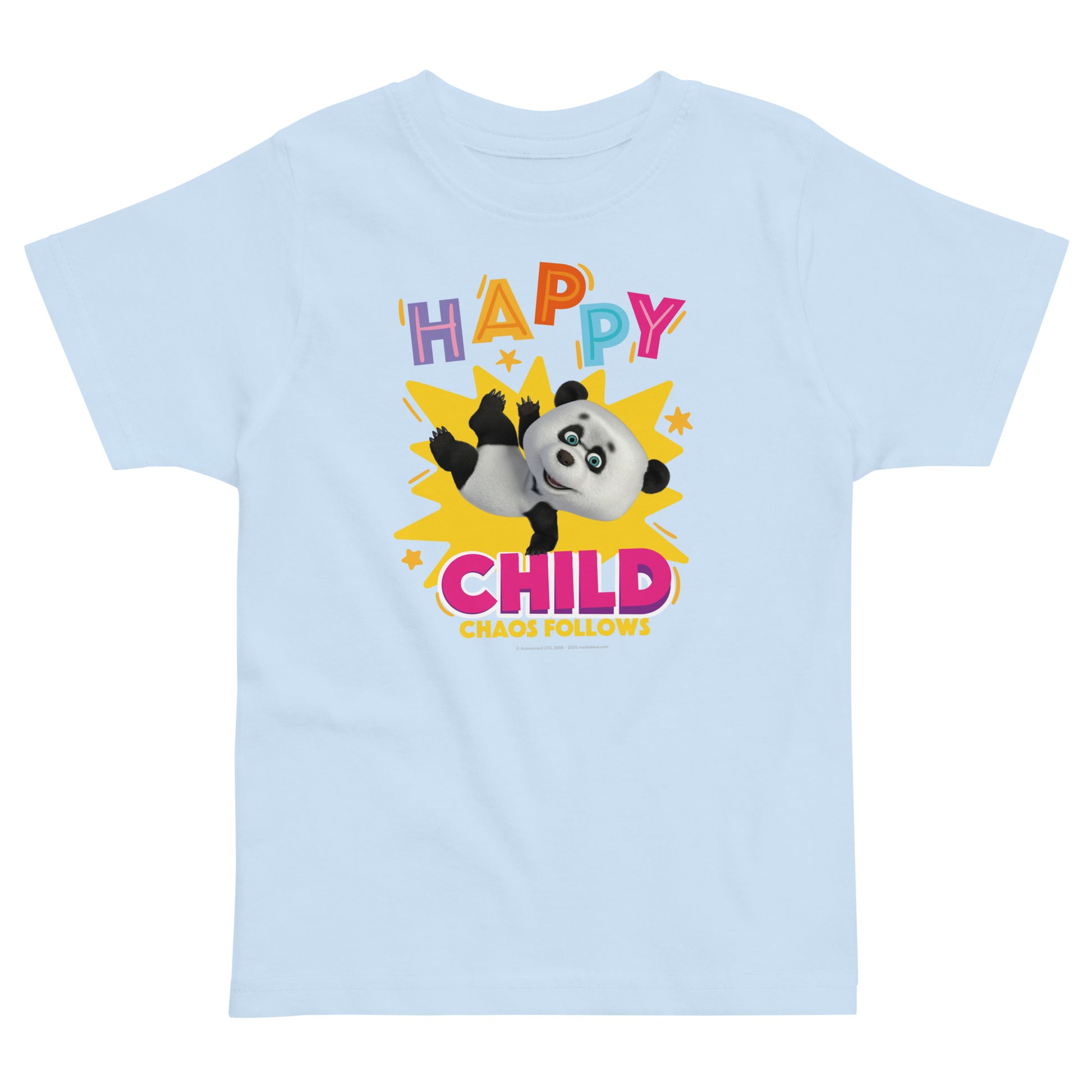 Masha and the Bear Friends Toddler Jersey Happy Child #1 T-shirt Light Blue