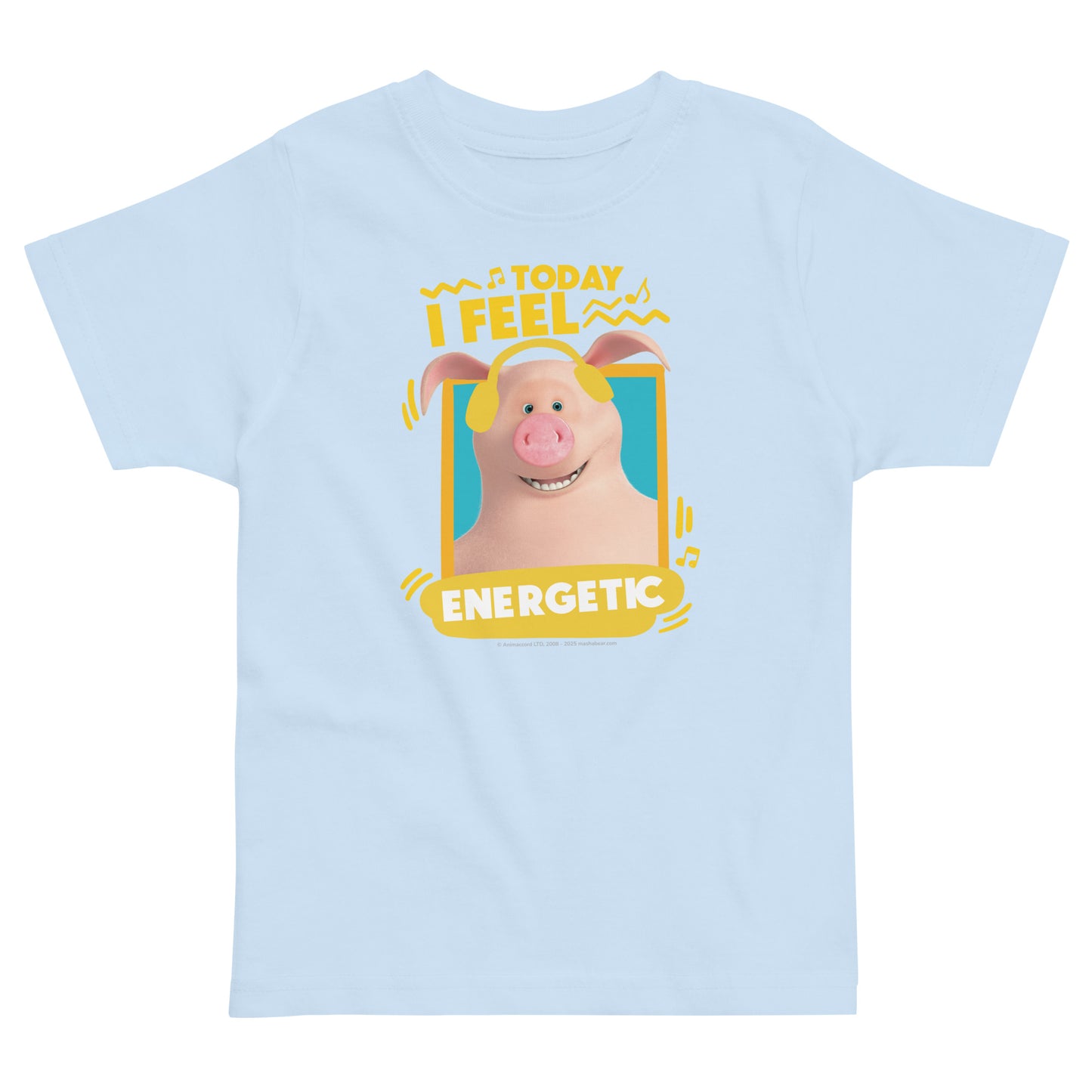 Masha and the Bear Friends Toddler Jersey Energetic T-shirt Light Blue