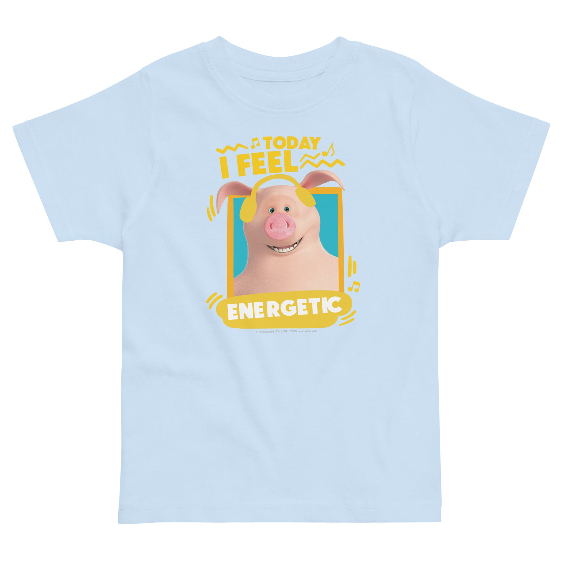 Masha and the Bear Friends Toddler Jersey Energetic T-shirt Light Blue