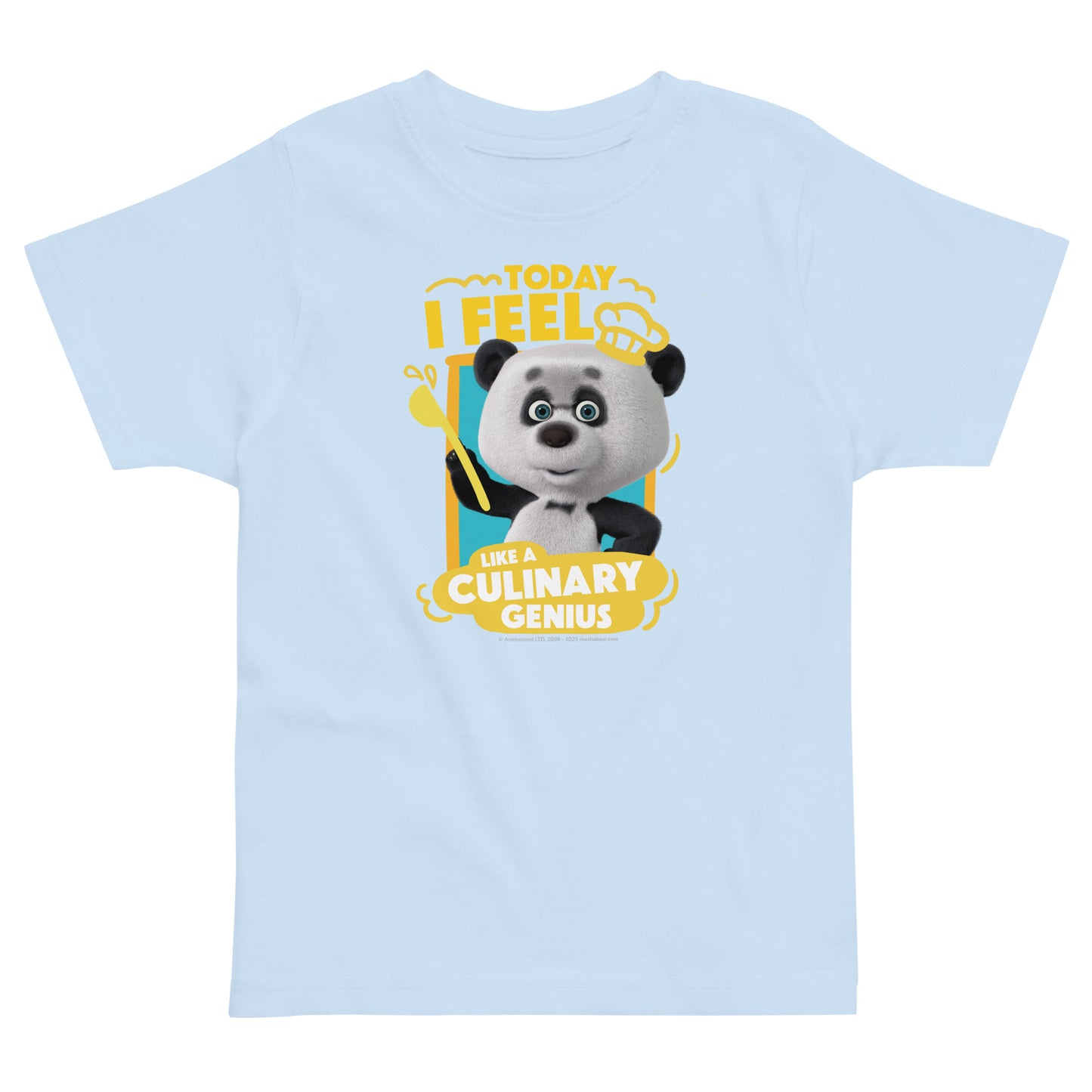 Masha and the Bear Friends Toddler Jersey Culinary T-shirt Light Blue
