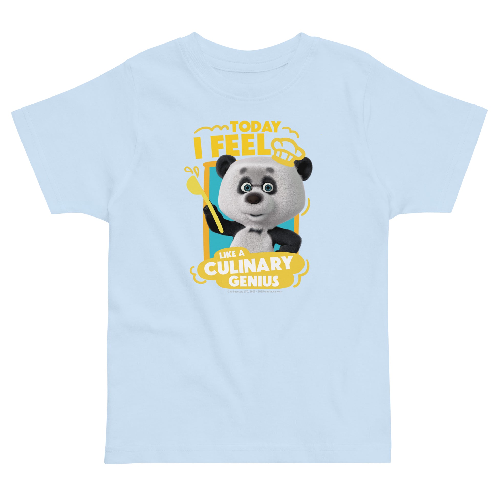 Masha and the Bear Friends Toddler Jersey Culinary T-shirt Light Blue