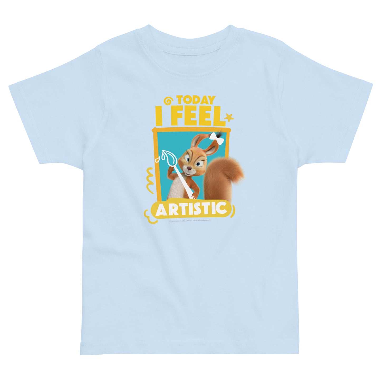 Masha and the Bear Friends Toddler Jersey Artistic T-shirt Light Blue