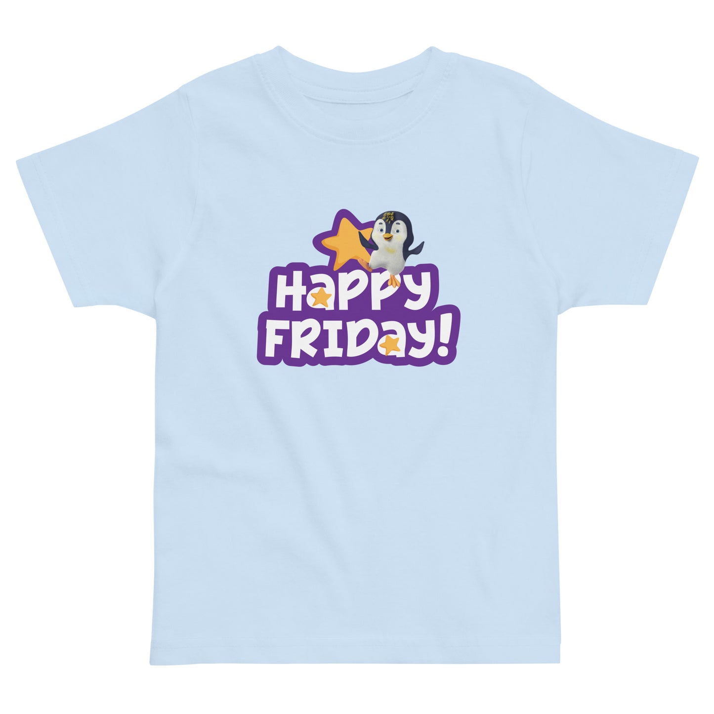 Masha and the Bear Friends Toddler Jersey Happy Friday T-shirt Light Blue