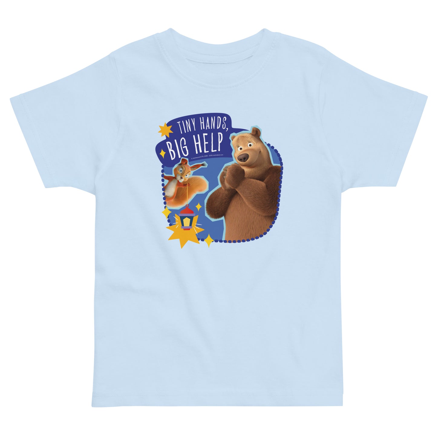 Masha and the Bear Friends Ramadan Toddler jersey t-shirt Light Blue T-SHIRT