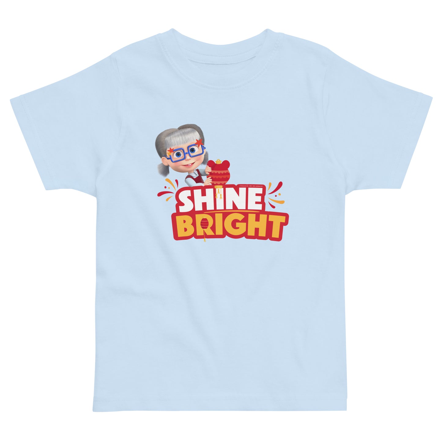 Masha and the Bear Friends Lunar Horse Toddler jersey t-shirt Light Blue T-SHIRT