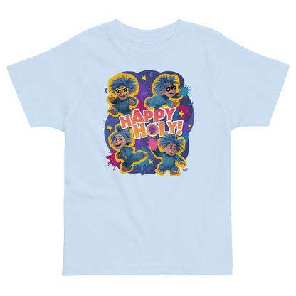 Masha and the Bear Friends Color Splash Toddler jersey t-shirt Light Blue T-SHIRT