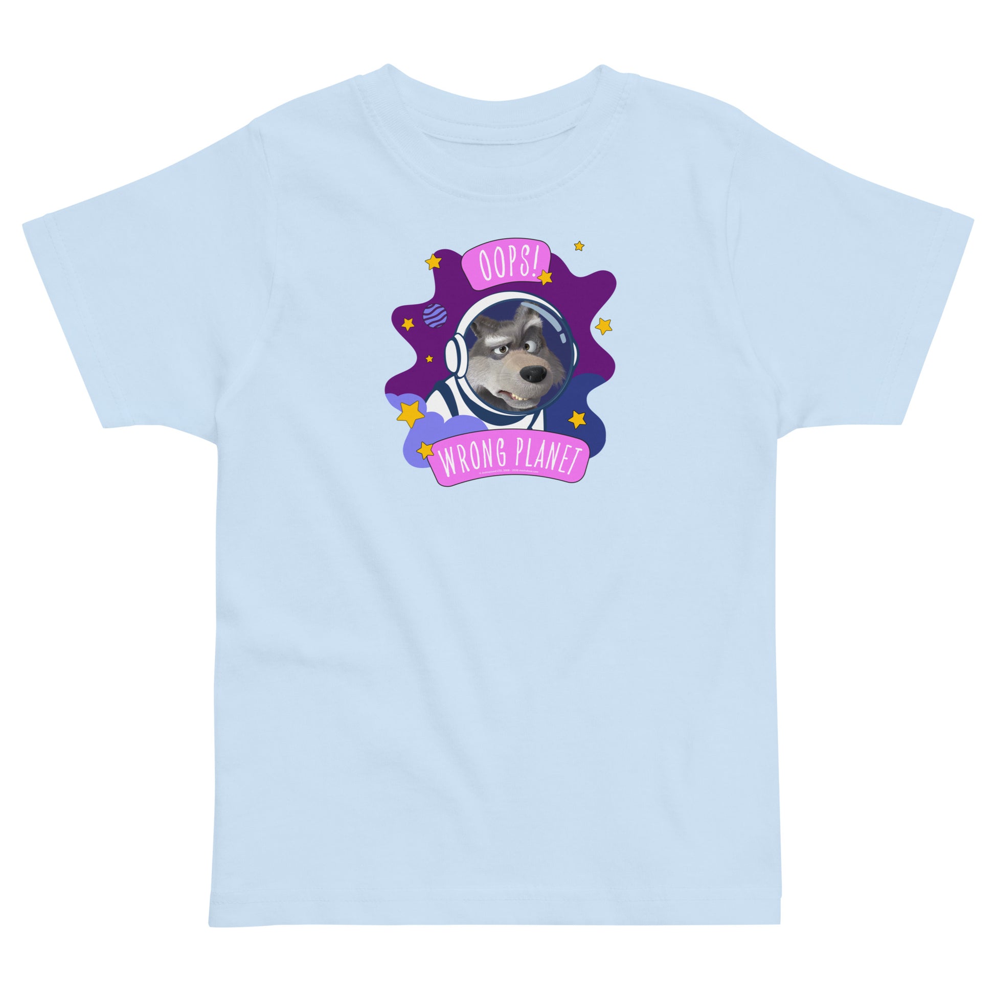 Masha and the Bear Friends Wrong Planet Toddler jersey t-shirt Light Blue T-SHIRT