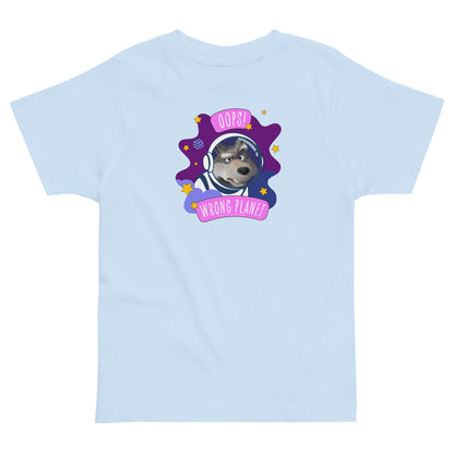 Masha and the Bear Friends Wrong Planet Toddler jersey t-shirt Light Blue T-SHIRT