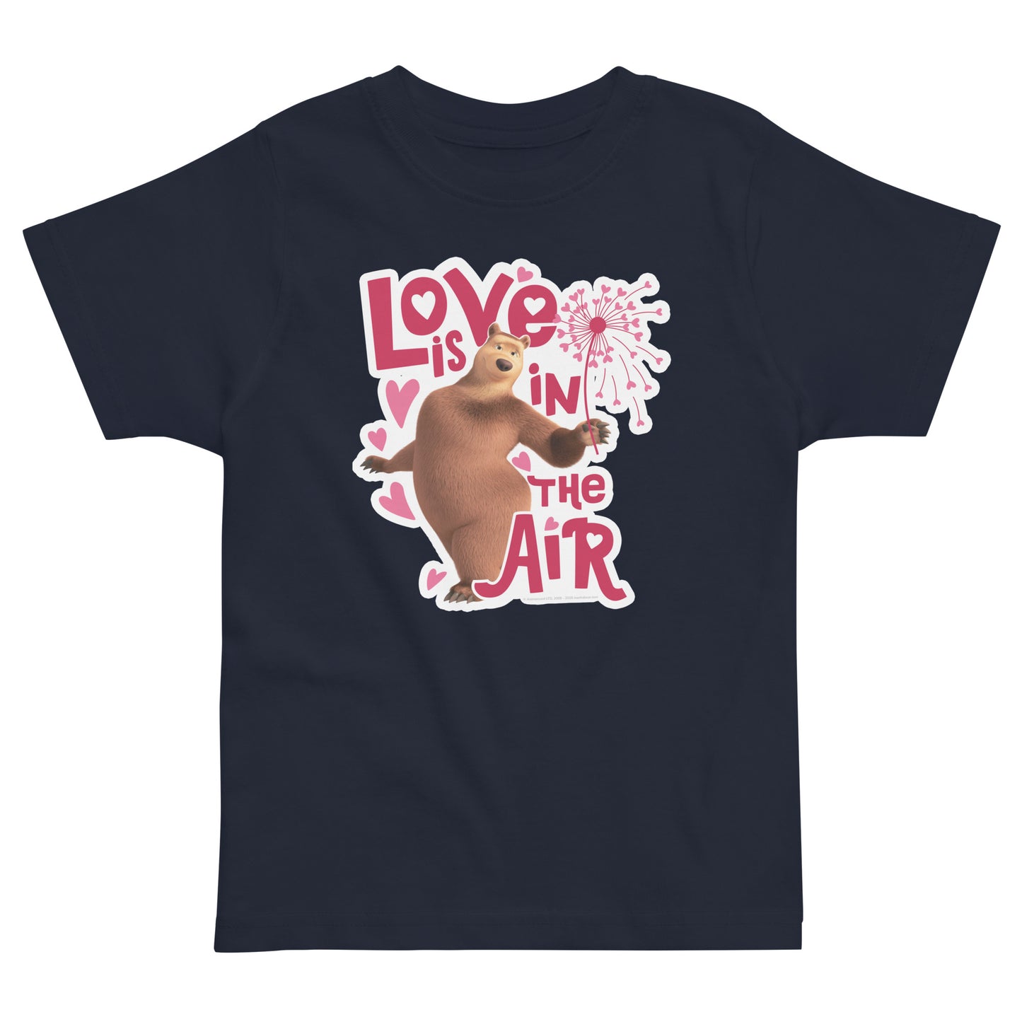 Masha and the Bear Friends Love Day Toddler jersey t-shirt Navy T-SHIRT