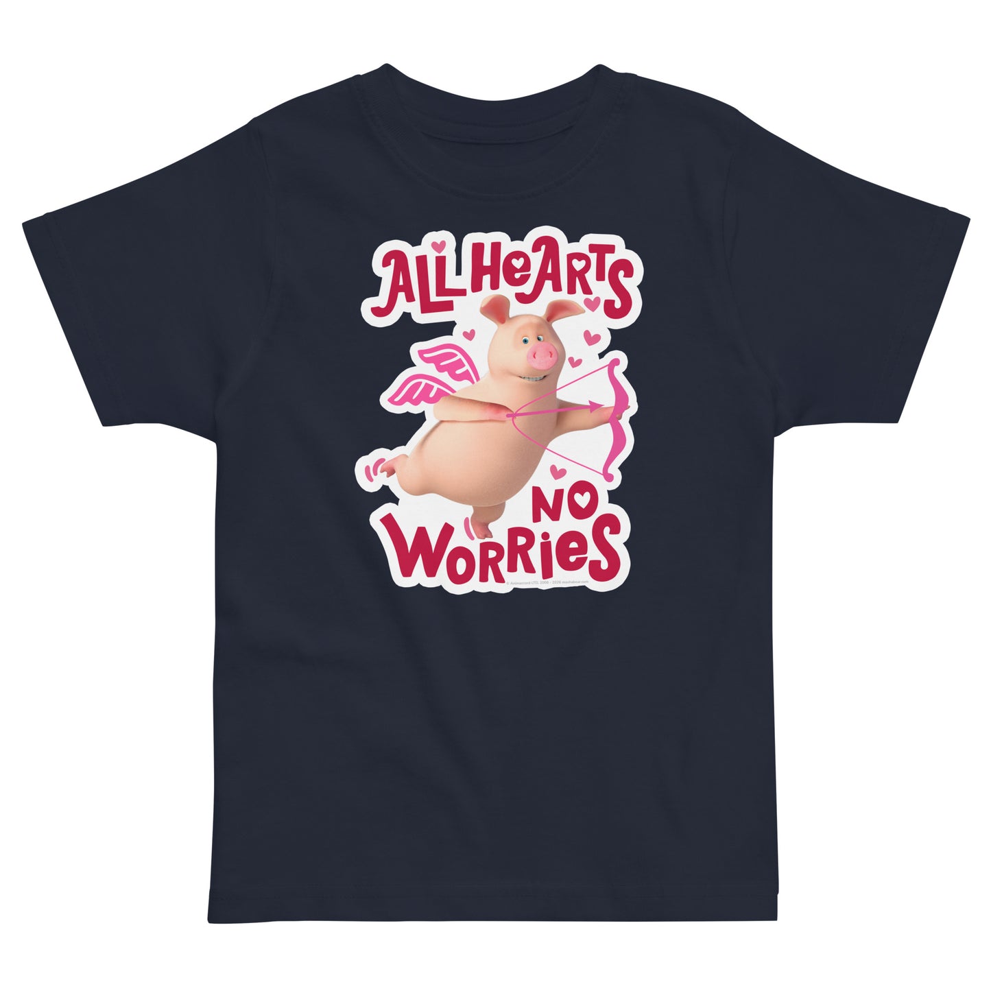 Masha and the Bear Friends Love Day Toddler jersey t-shirt Navy T-SHIRT