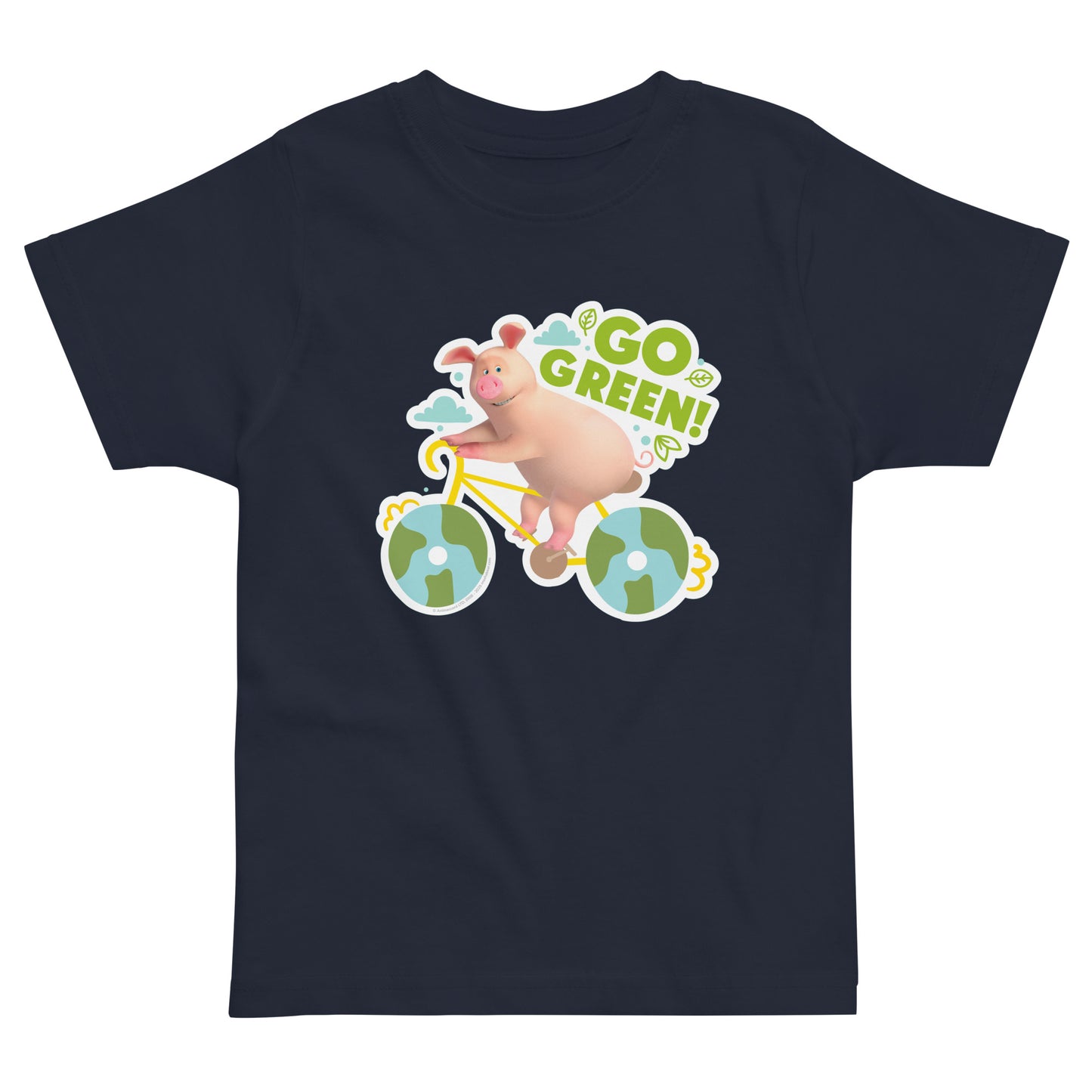 Masha and the Bear Friends Go Green! Toddler jersey t-shirt Navy T-SHIRT