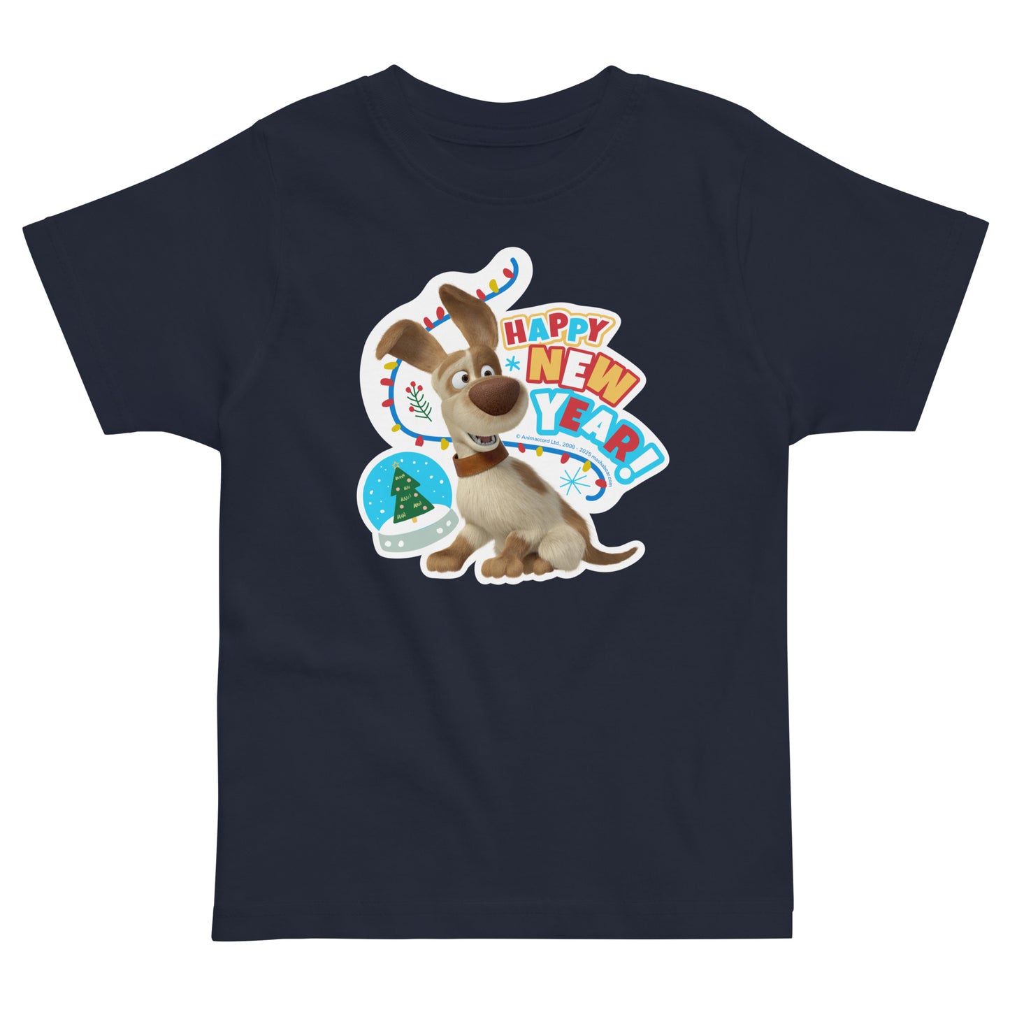 Masha and the Bear Friends Christmas Toddler jersey t-shirt Navy T-SHIRT