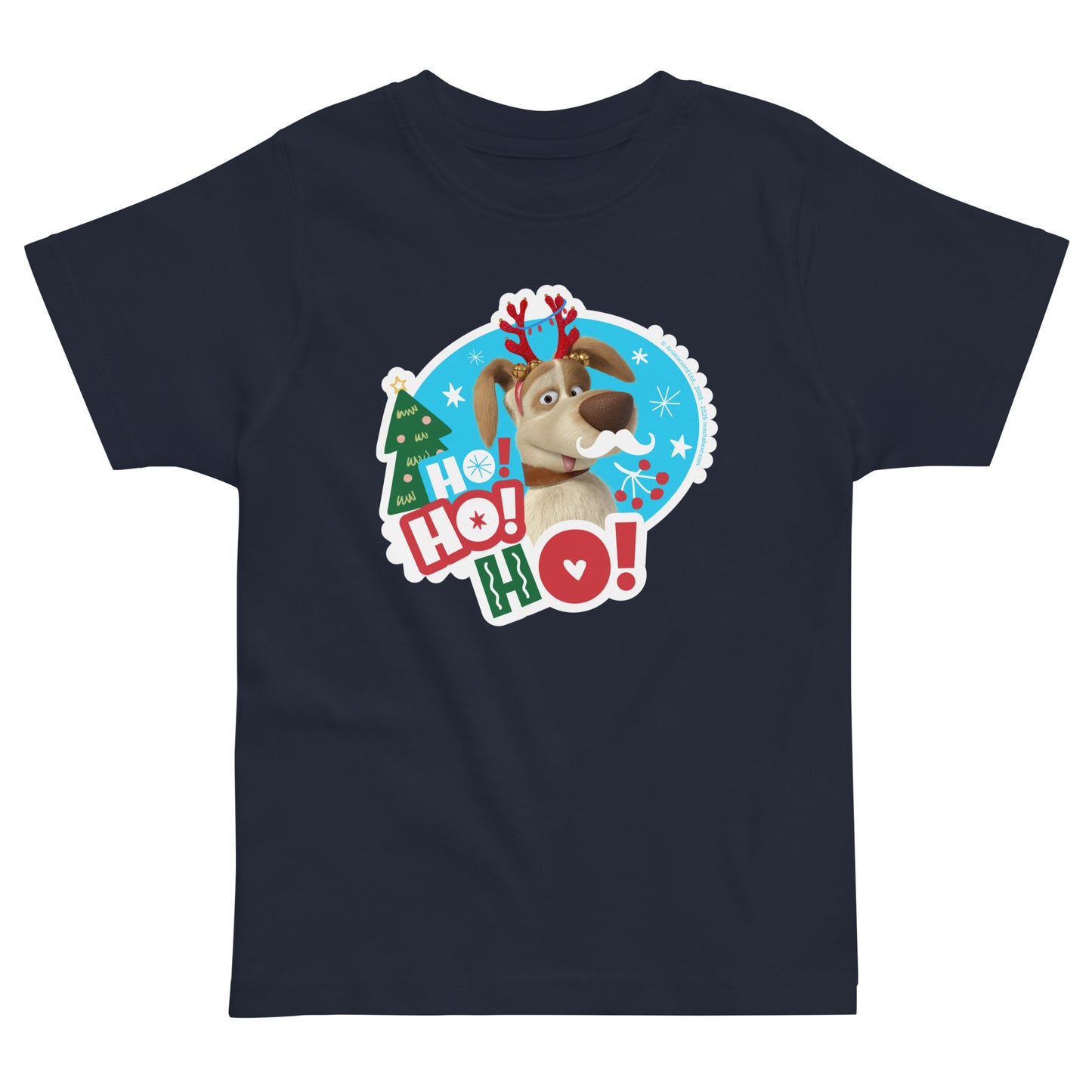 Masha and the Bear Friends Christmas Toddler jersey t-shirt Navy T-SHIRT